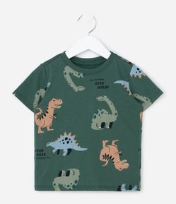 Camiseta Infantil com Estampa de Dinos - Tam 1 a 6 Anos
