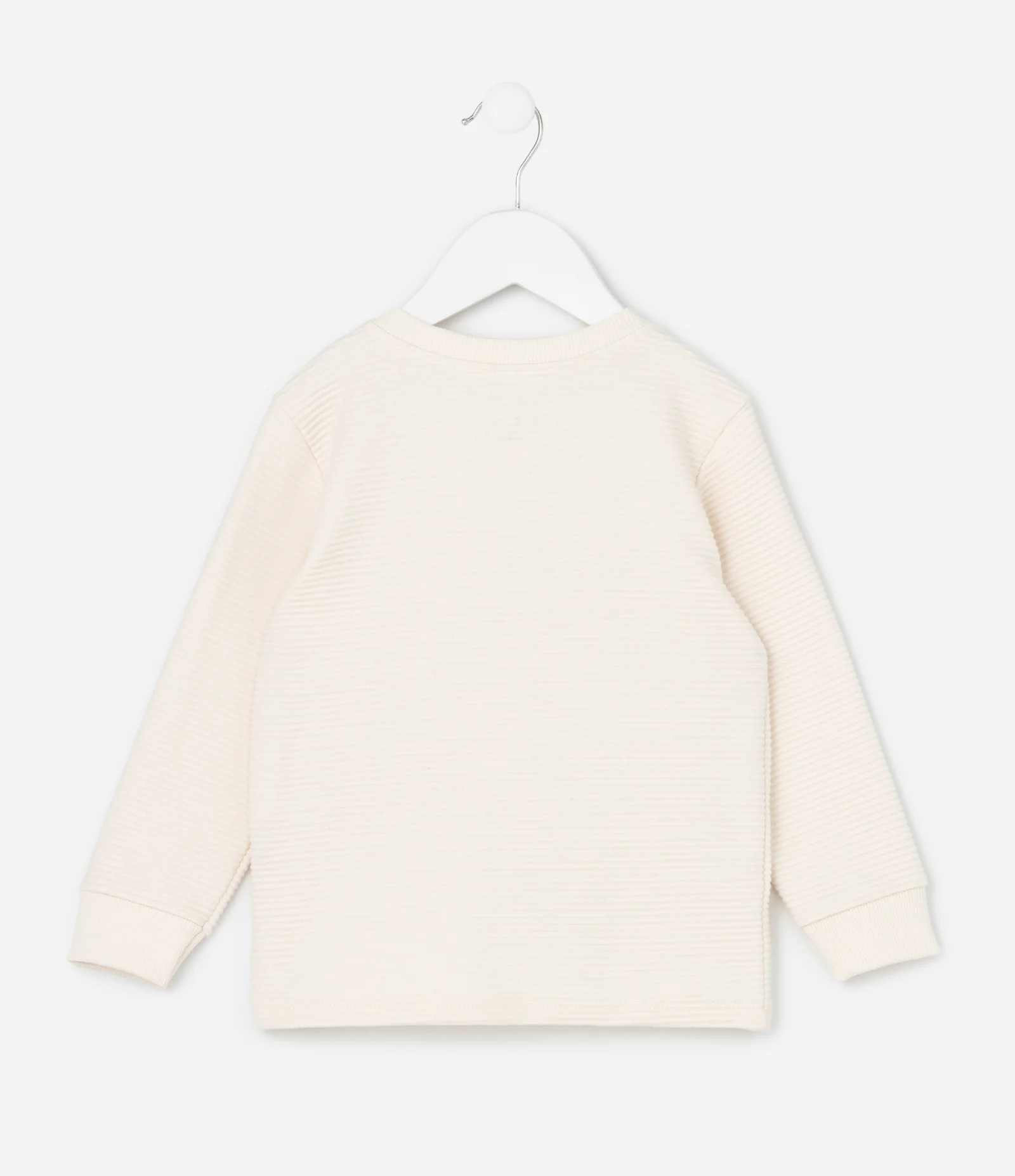 Camiseta Infantil Texturizada Básica - Tam 1 a 6 Anos Bege 3