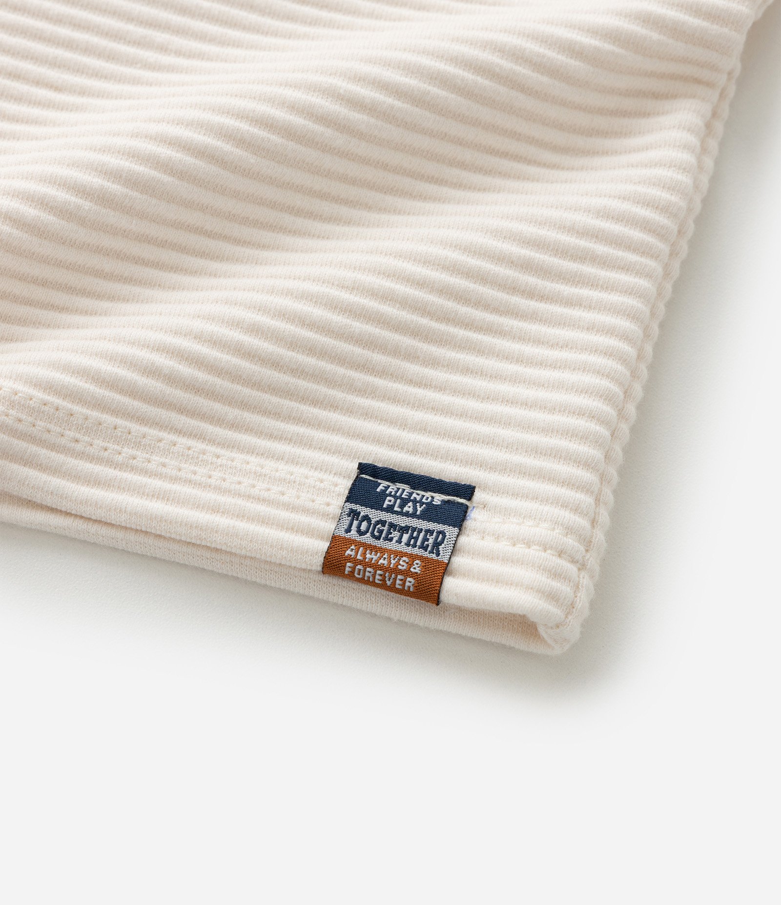 Camiseta Infantil Texturizada Básica - Tam 1 a 6 Anos Bege 5