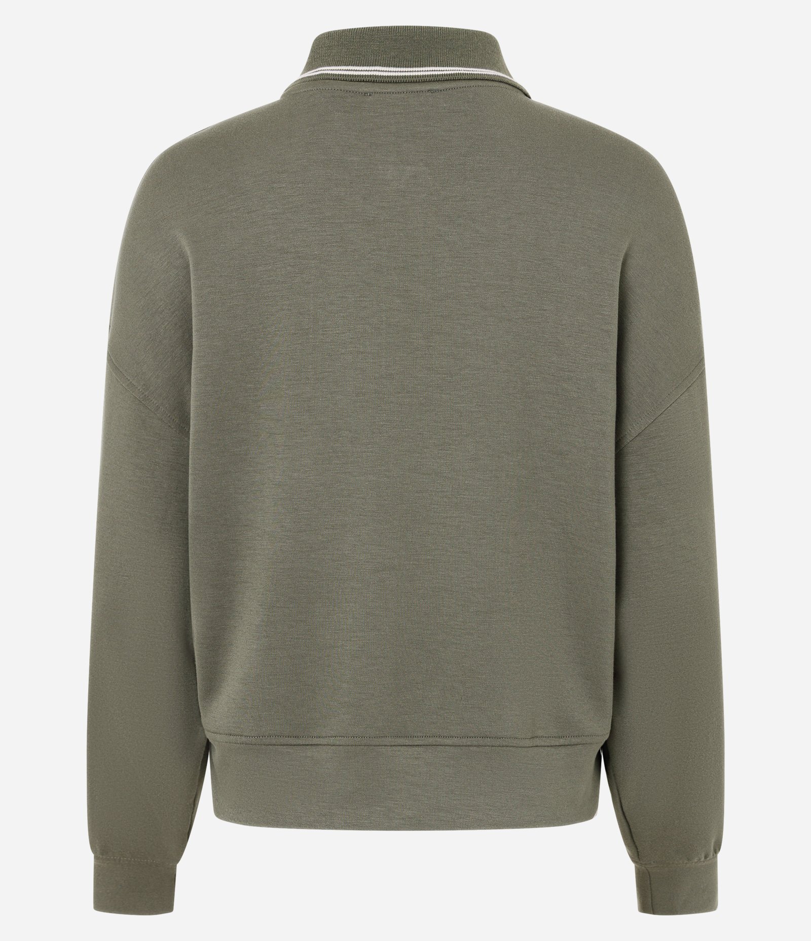 Casaco Fechado em Moletom com Gola Polo e Detalhe Constrastante Verde 6