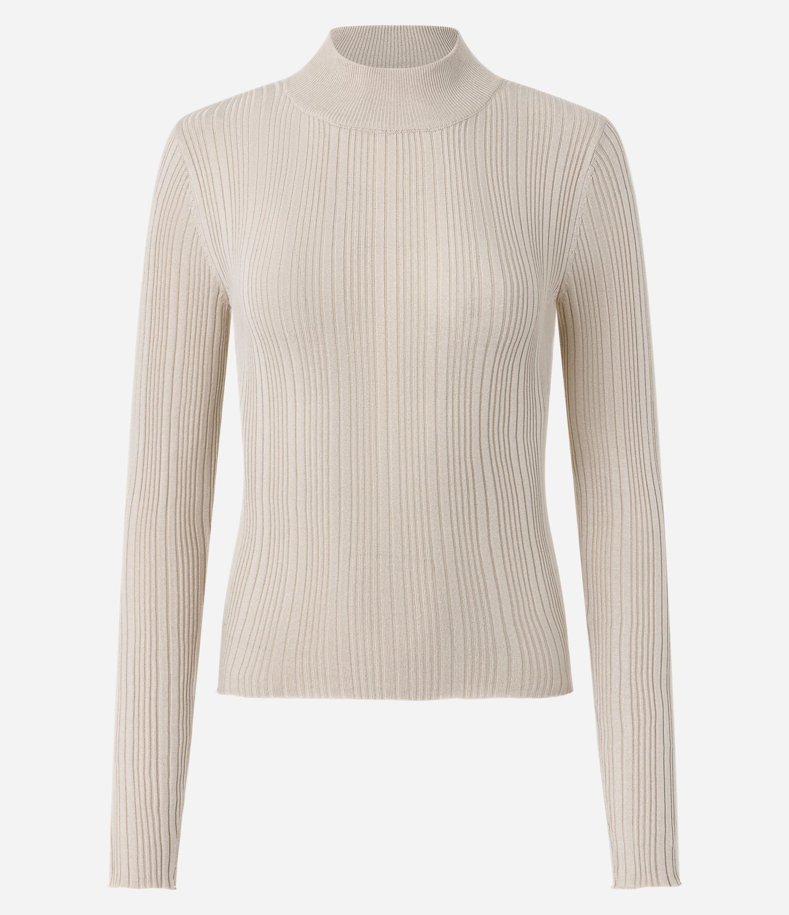 Blusa em Tricô com Gola Alta Off White 4