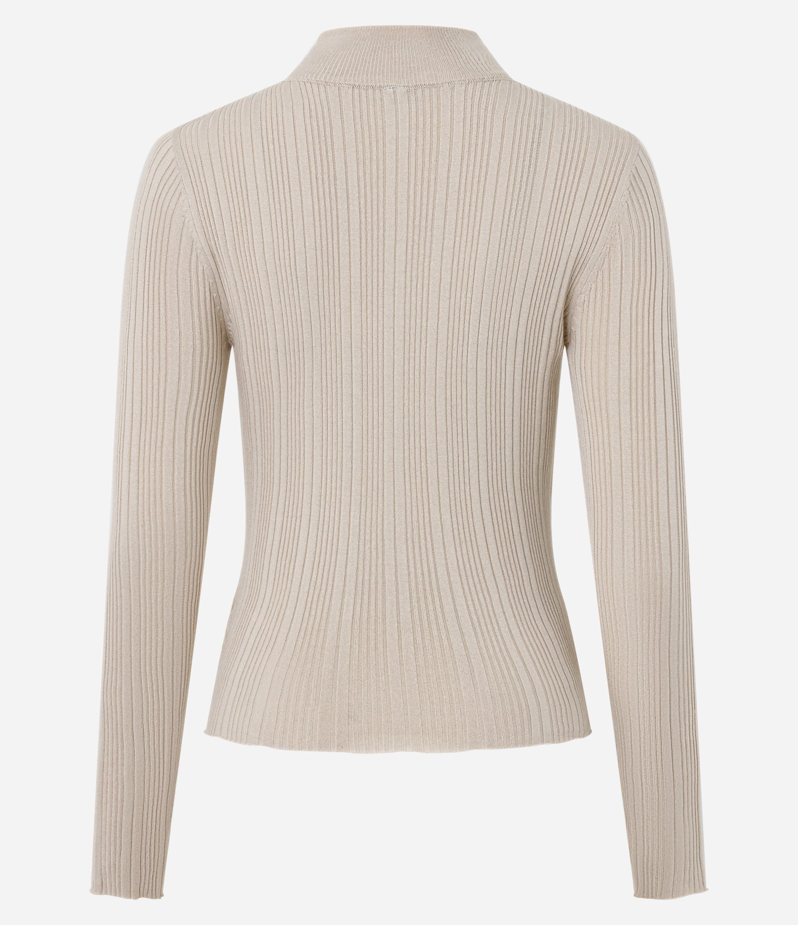 Blusa em Tricô com Gola Alta Off White 6