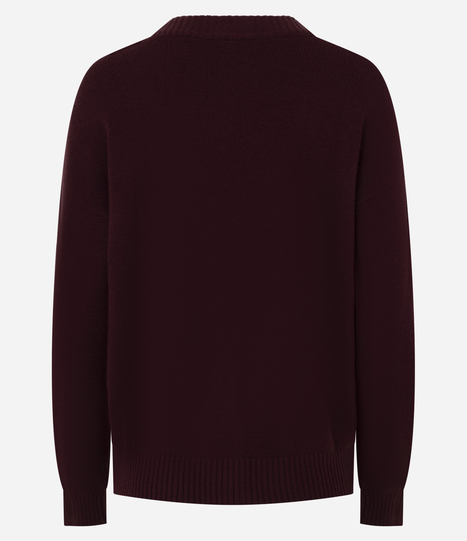 Cardigan Curto em Tricô com Botões Vermelho Escuro 3