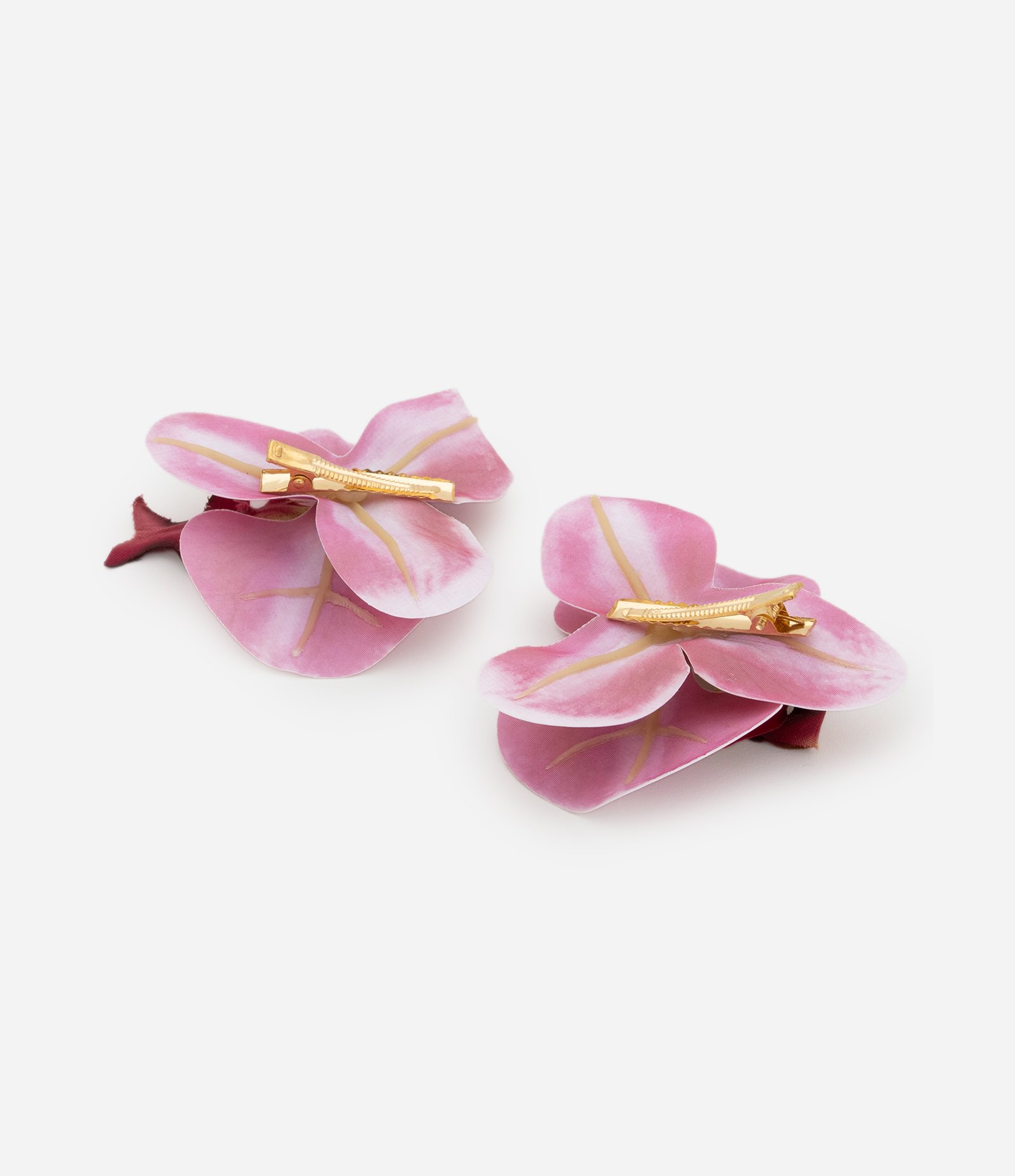 Kit 02 Broches com Forma de Orquídea Rosa 3