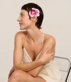 Kit 02 Broches com Forma de Orquídea