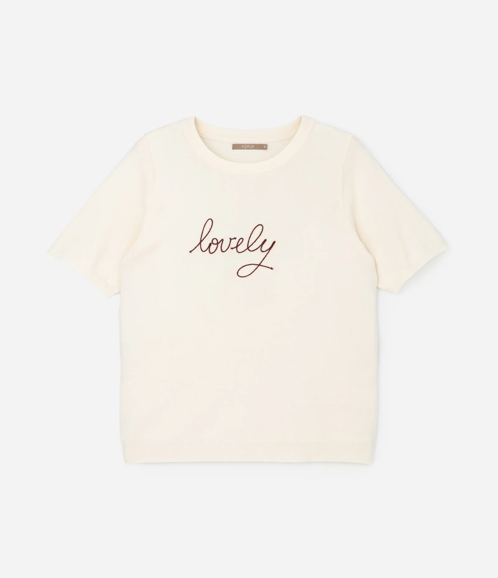 Blusa em Tricô com Bordado Lovely Curve & Plus Size Bege 1