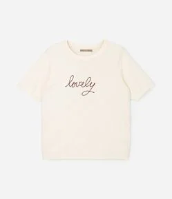 Blusa em Tricô com Bordado Lovely Curve & Plus Size