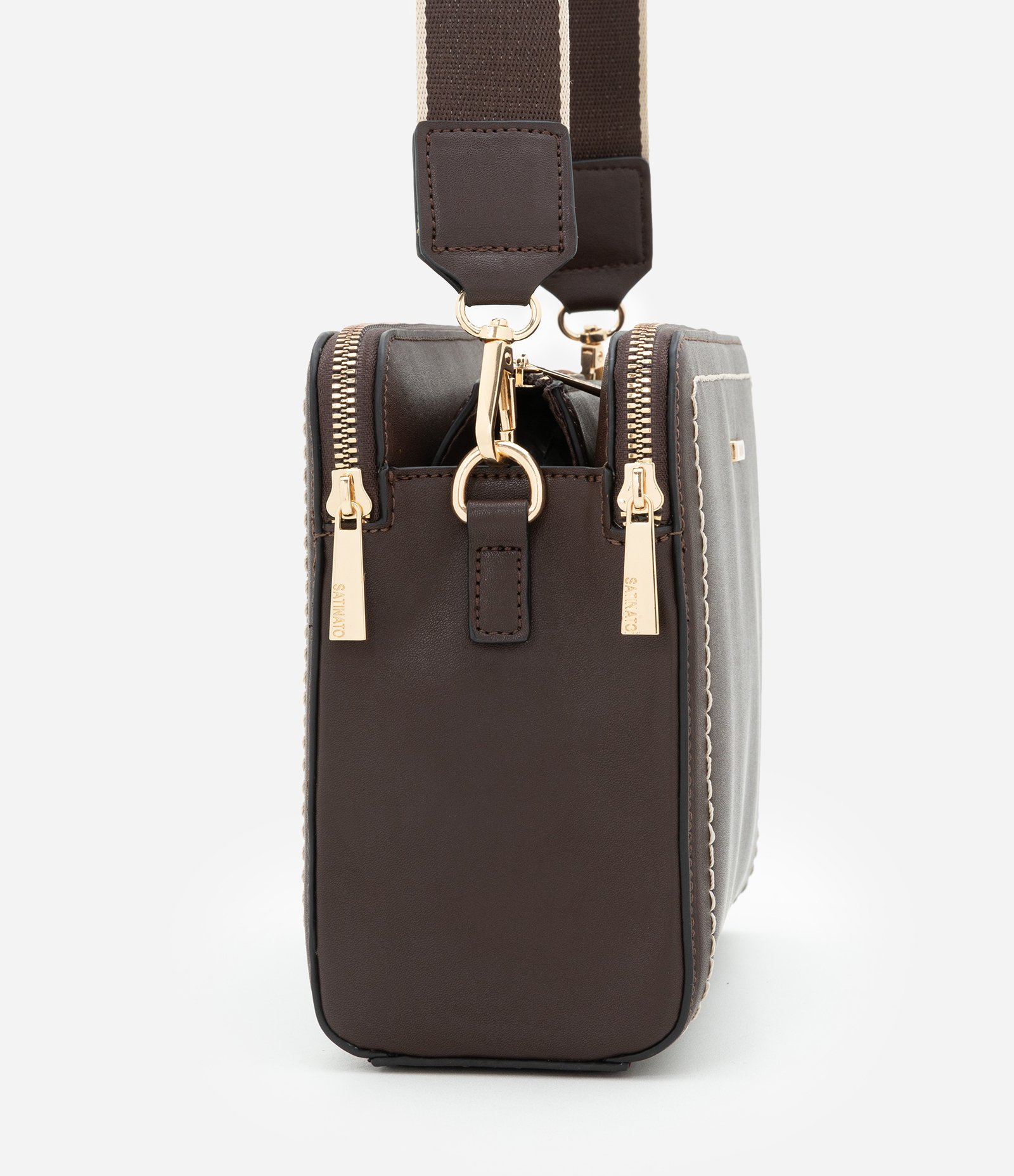 Bolsa Transversal com Alça Longa Removível Marrom 2