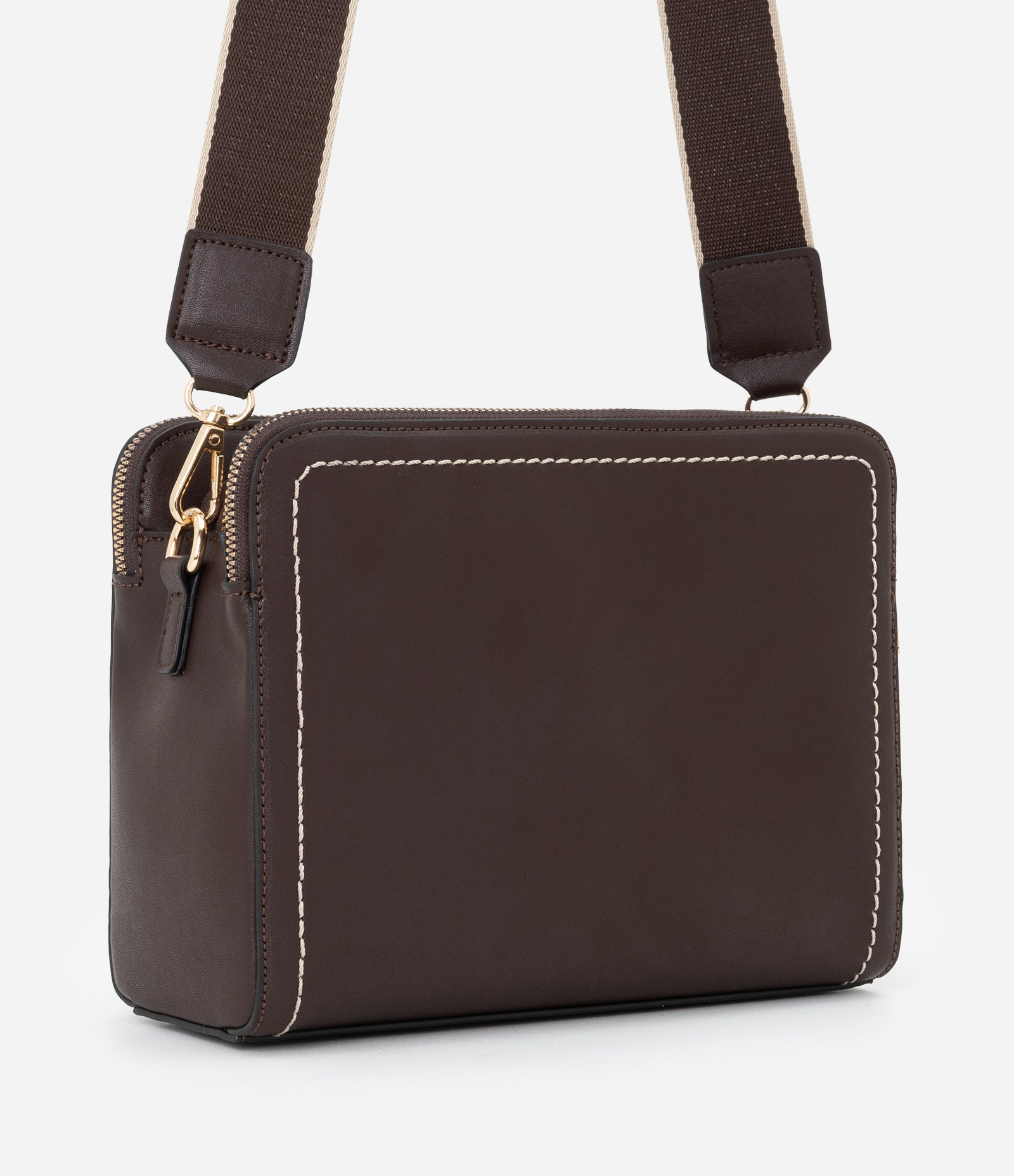 Bolsa Transversal com Alça Longa Removível Marrom 3