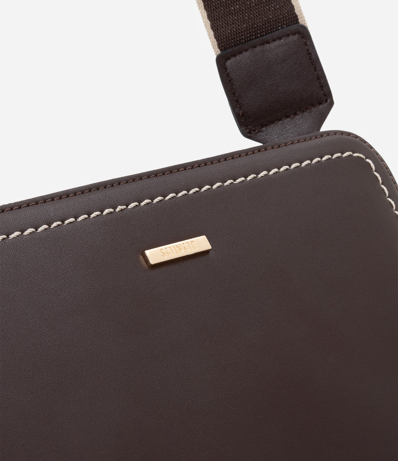 Bolsa Transversal com Alça Longa Removível Marrom 4