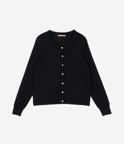 Cardigan Regular Básico em Tricô Curve & Plus Size