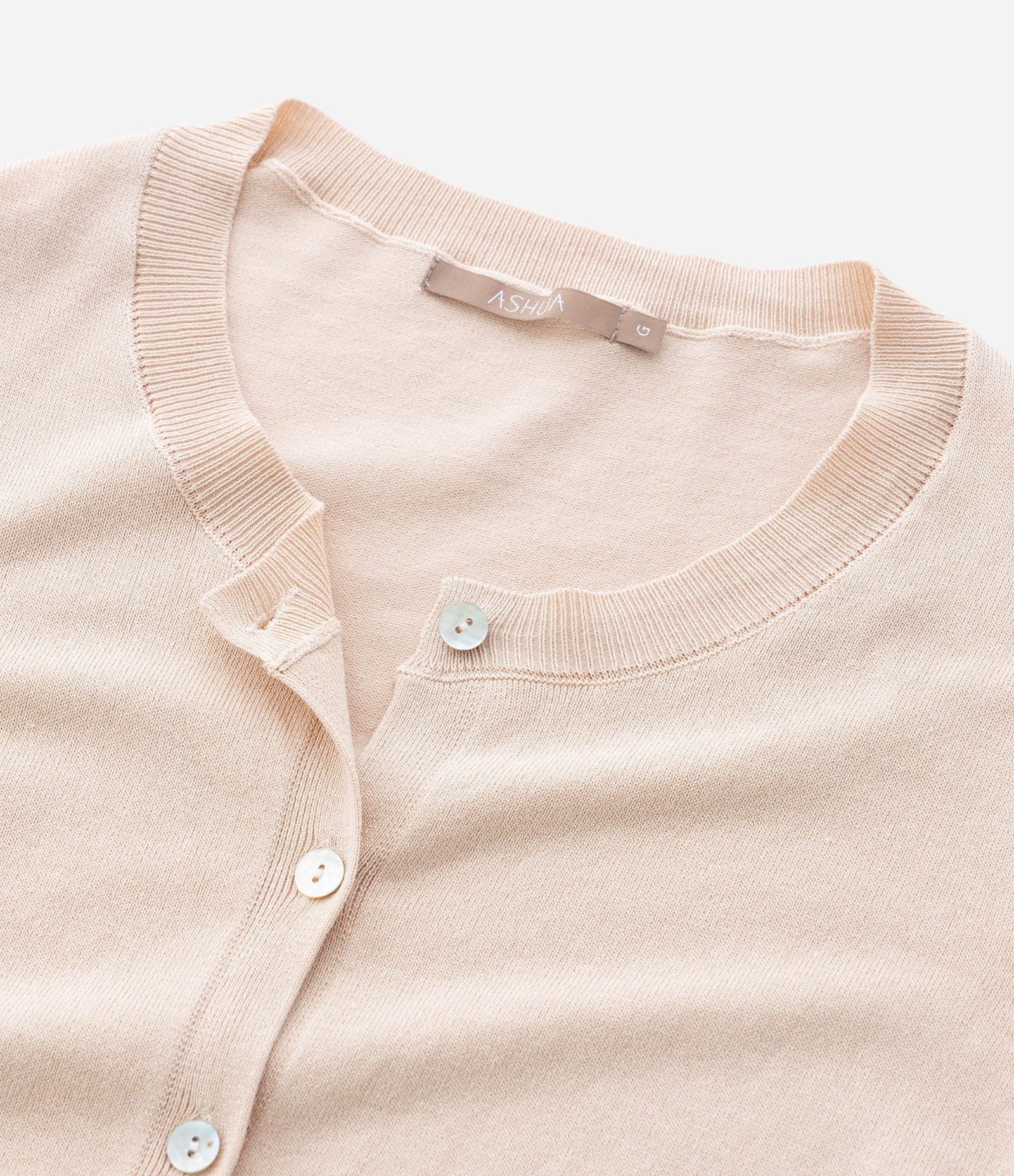 Cardigan Regular Básico em Tricô Curve & Plus Size Bege 5