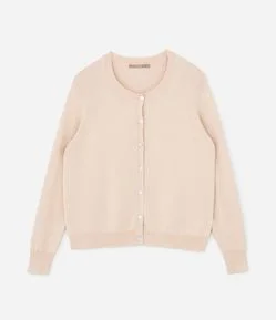 Cardigan Regular Básico em Tricô Curve & Plus Size