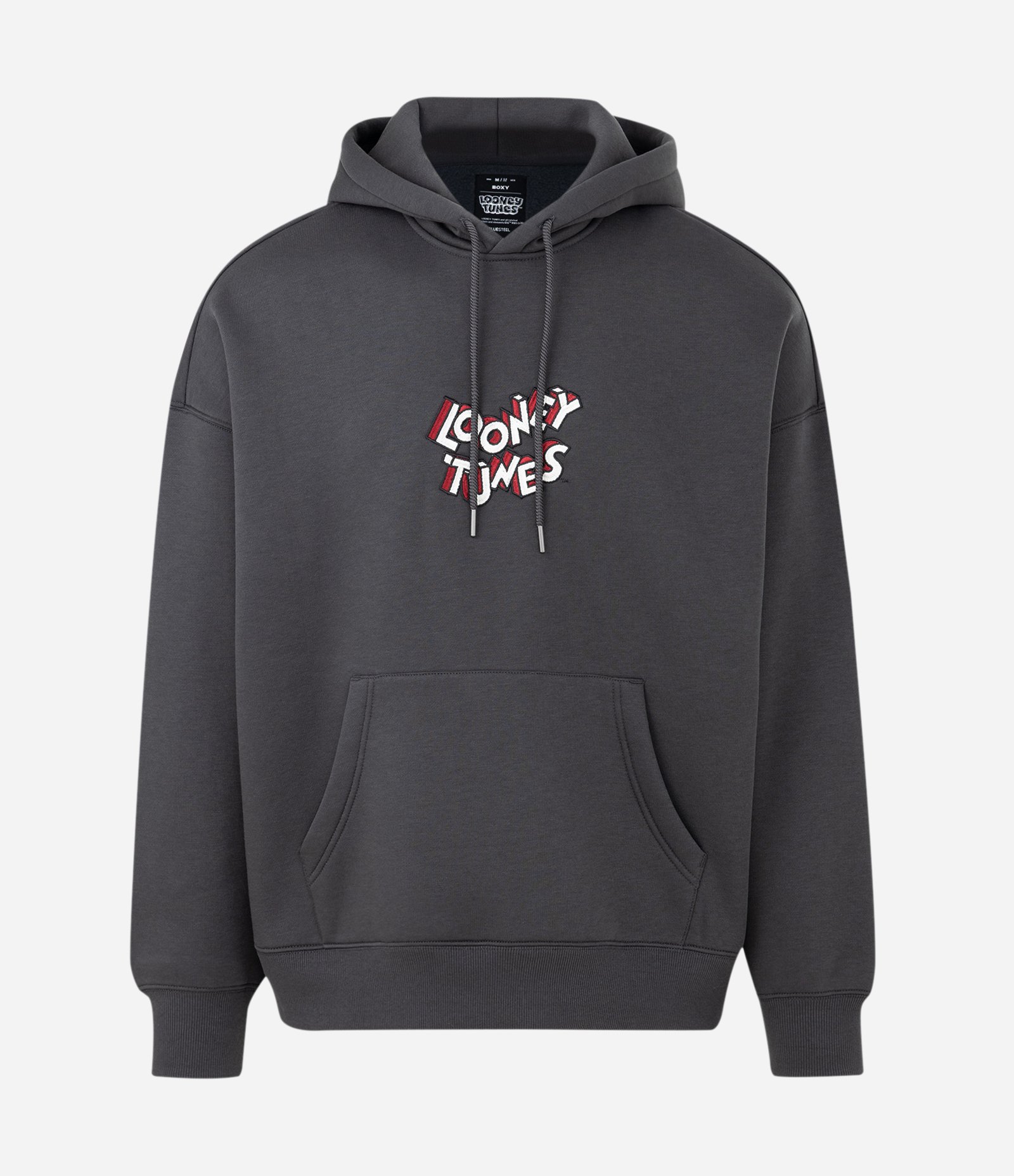Blusão Masculino Moletom Looney Tunes Pernalonga com Capuz Cinza 5