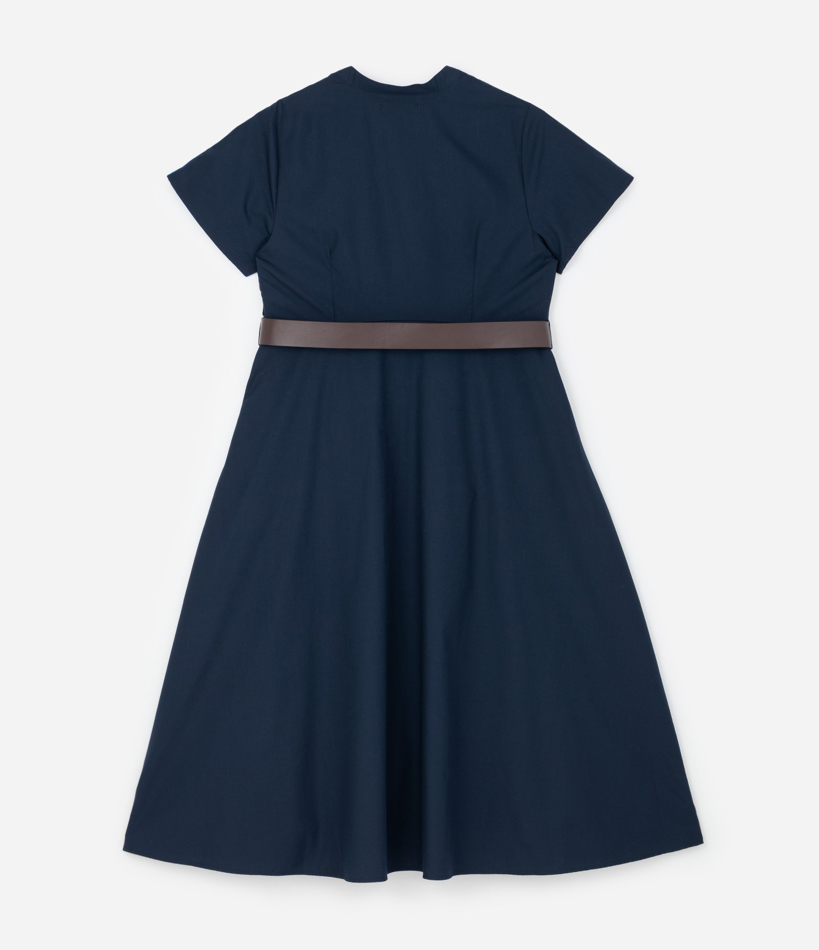 Vestido Chemise Midi com Gola Padre e Cinto Curve & Plus Size Azul 2