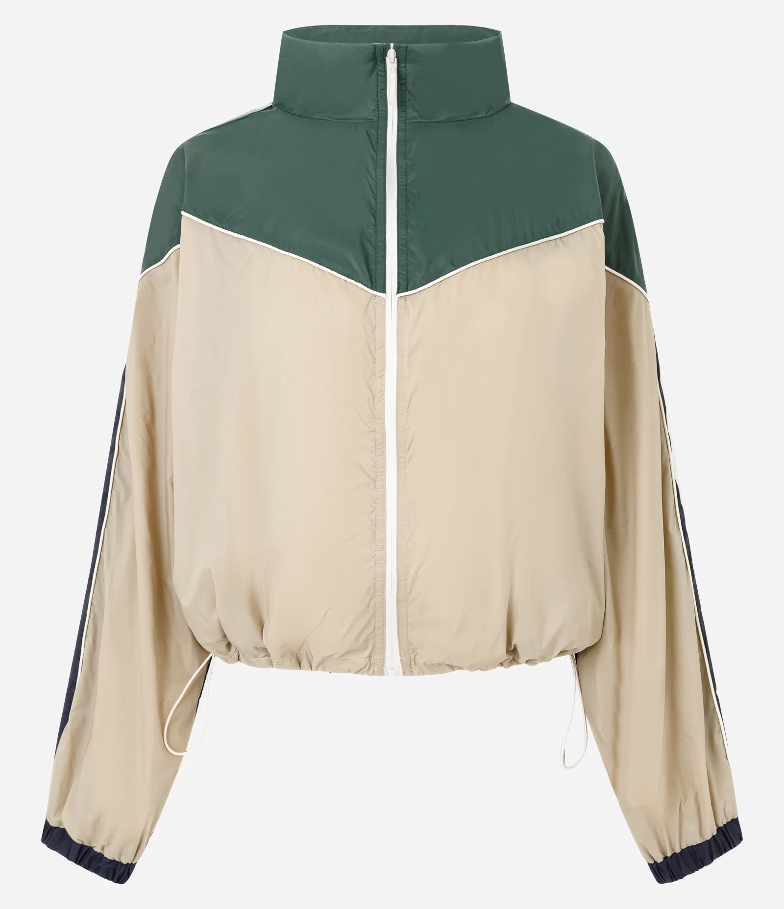 Jaqueta Corta Vento Tricolor com Gola Alta Multicores 10