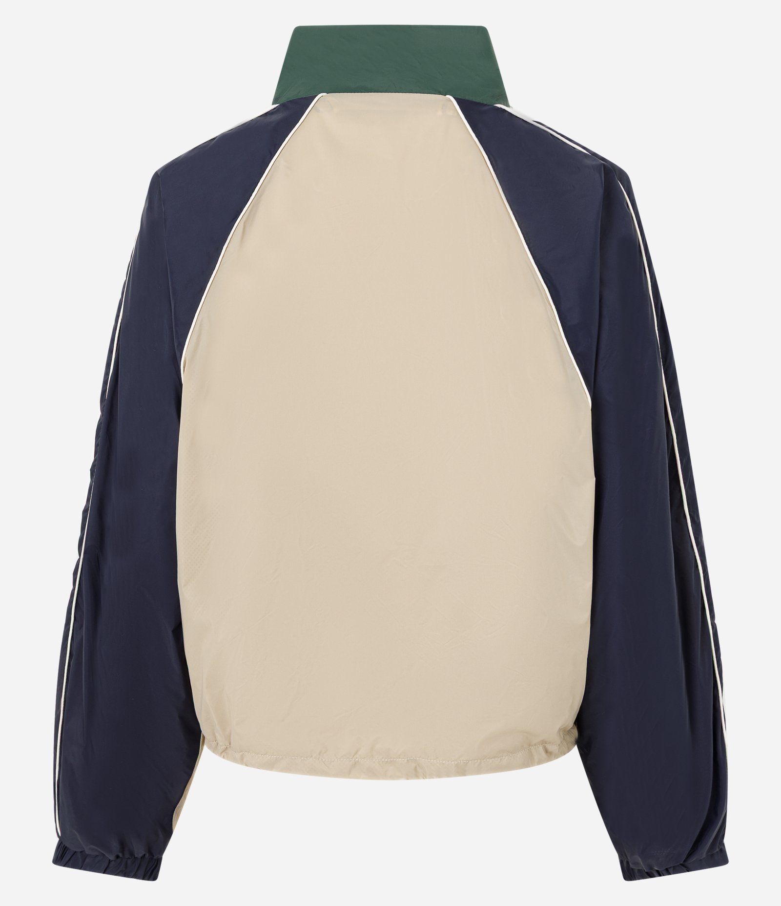 Jaqueta Corta Vento Tricolor com Gola Alta Multicores 11