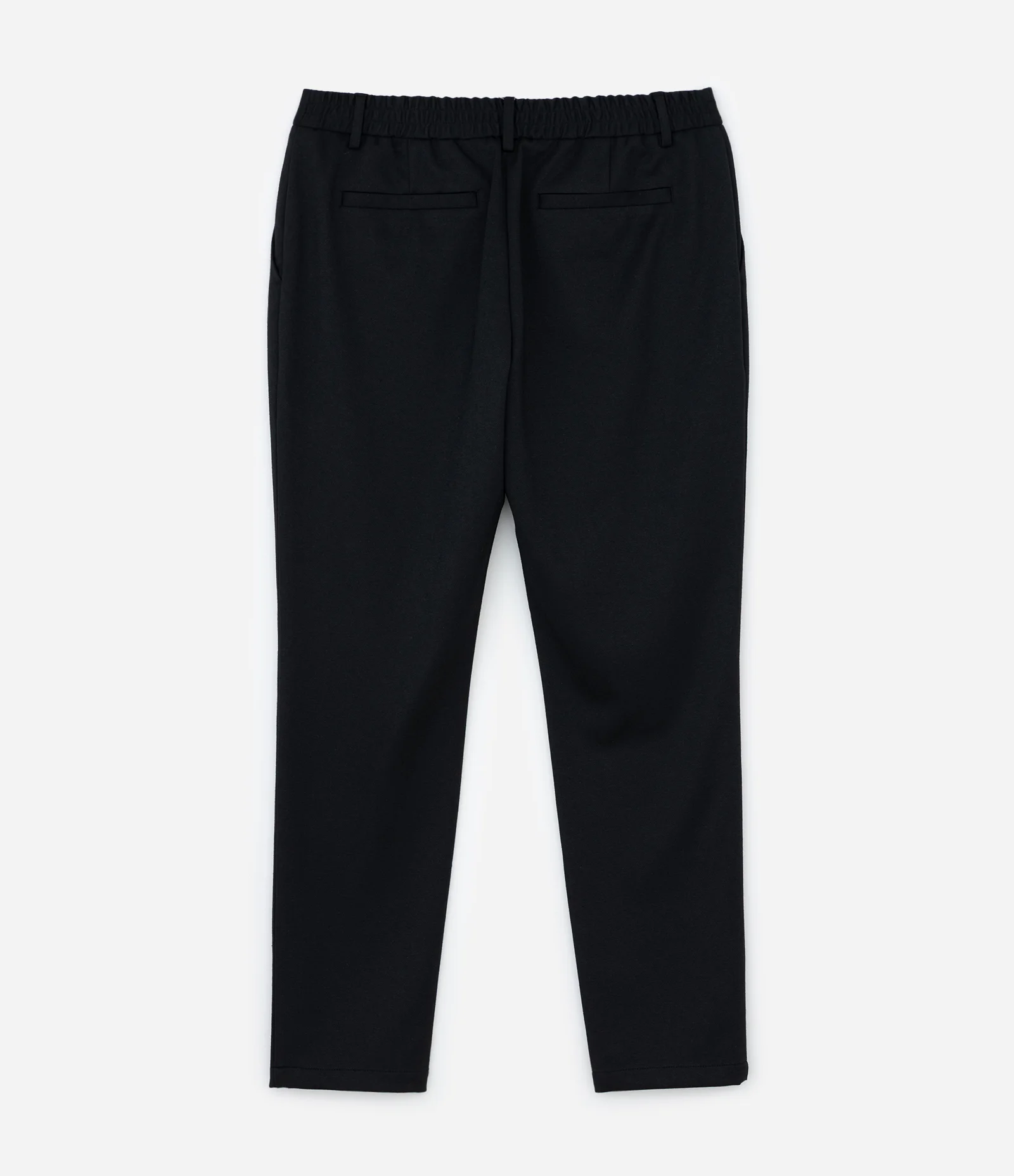 Calça Slim de Malha com Cós Meio Elástico Preto 4
