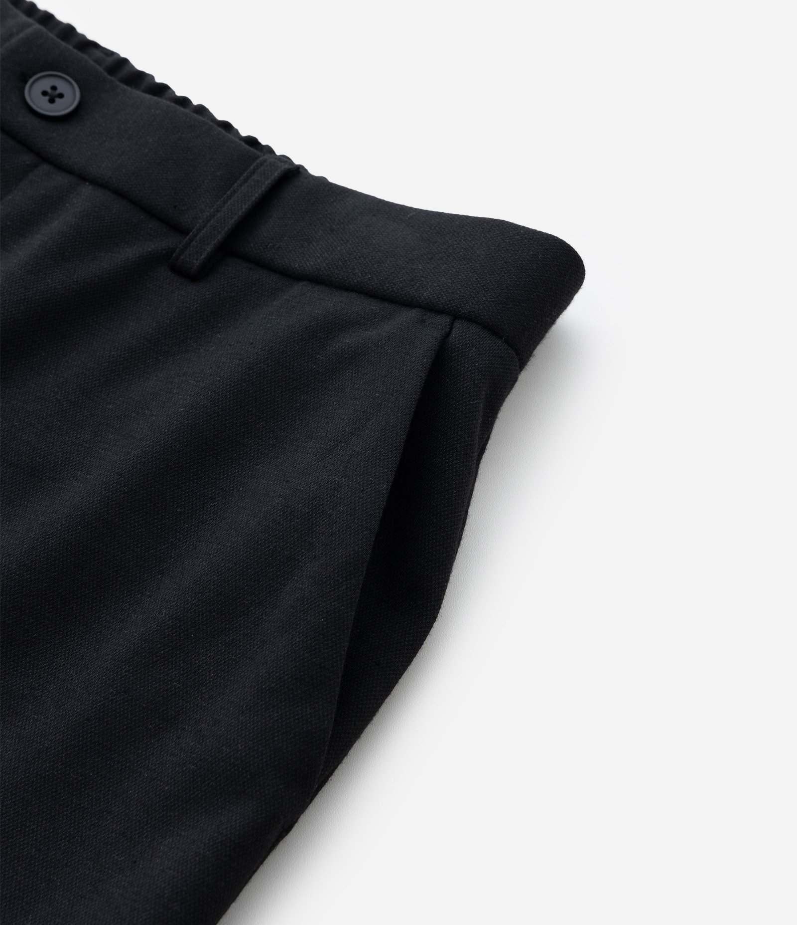 Calça Slim de Malha com Cós Meio Elástico Preto 7