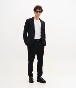 Calça Slim de Malha com Cós Meio Elástico