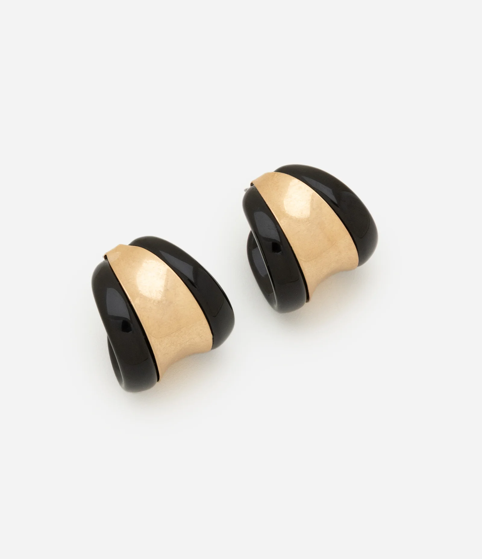 Brinco Argola em Metal com Acabamento Brilhante Preto-AC 1