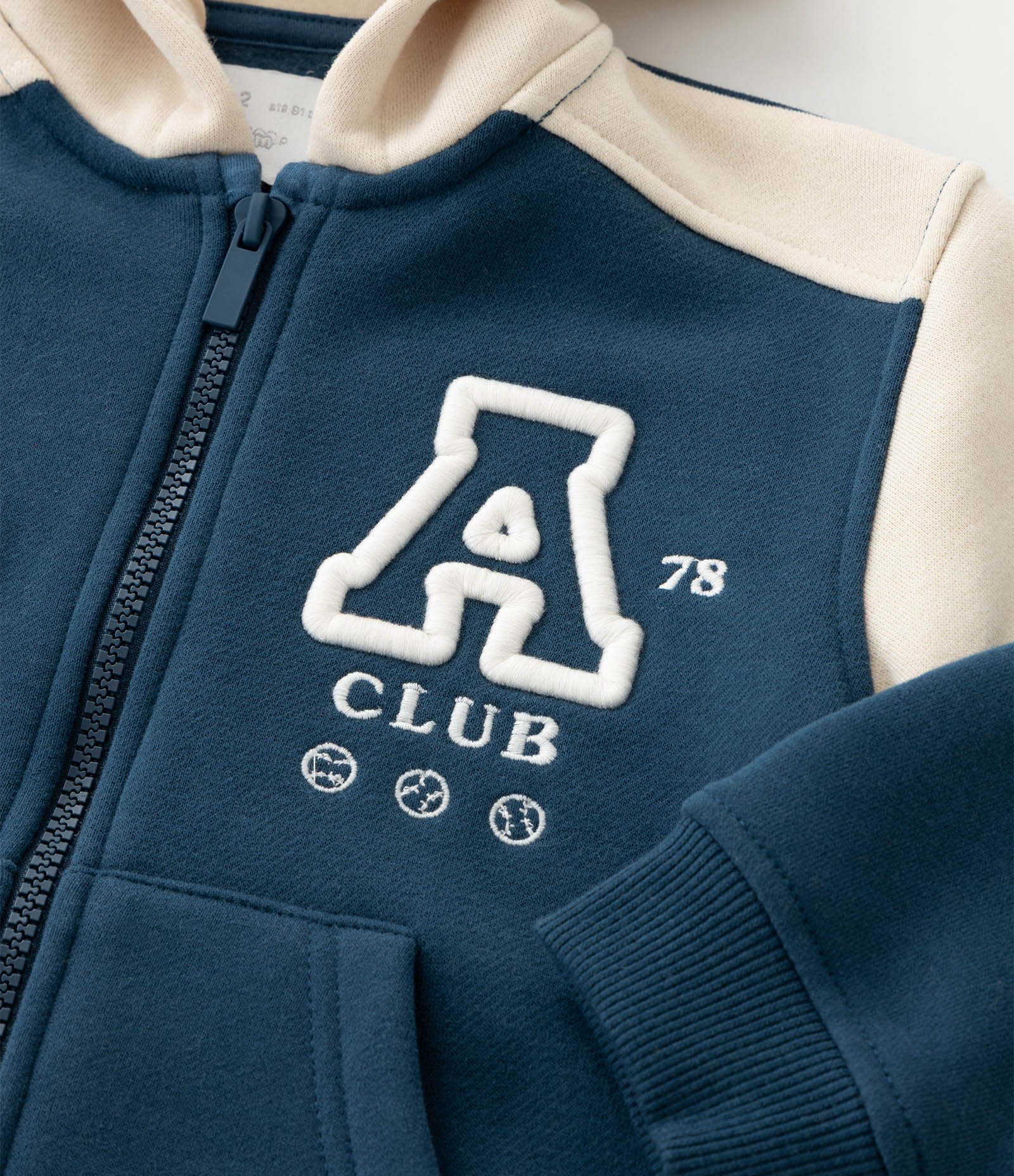 Jaqueta College Infantil em Moletom com Capuz - Tam 1 a 5 anos Azul 5