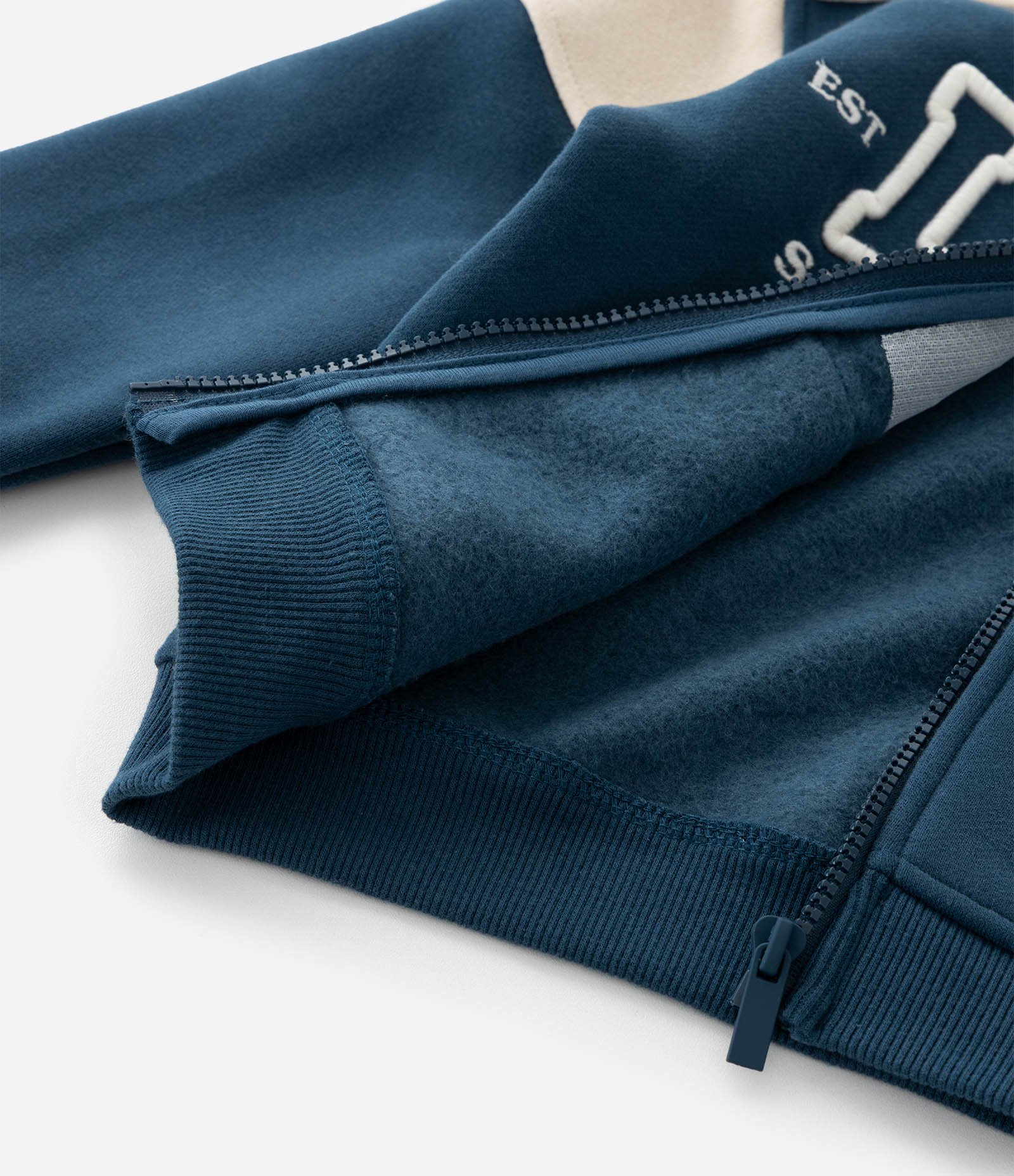 Jaqueta College Infantil em Moletom com Capuz - Tam 1 a 5 anos Azul 6