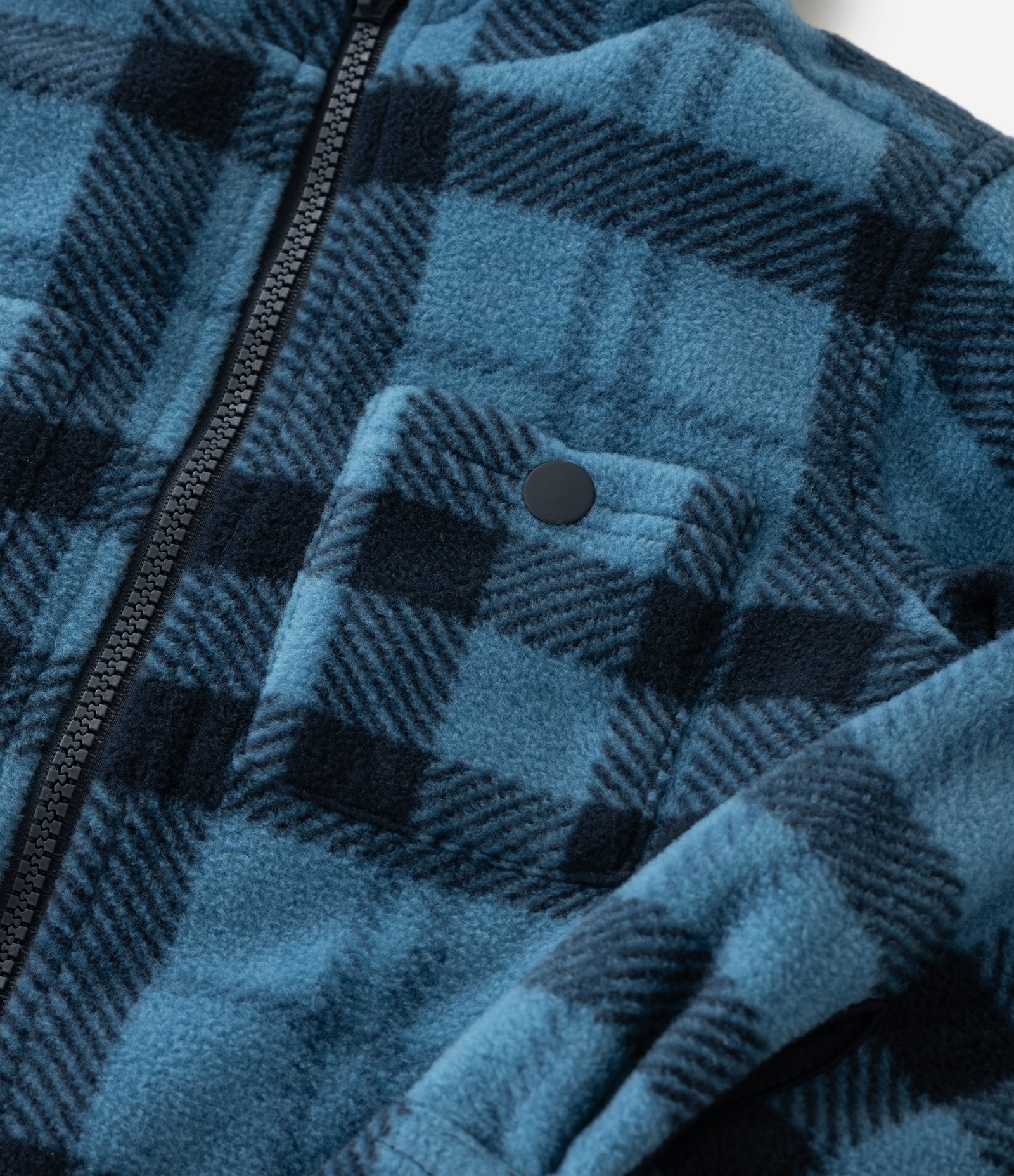 Jaqueta Infantil em Sherpa Xadrez com Capuz – Tam 1 a 6 Anos Azul/Preto 7