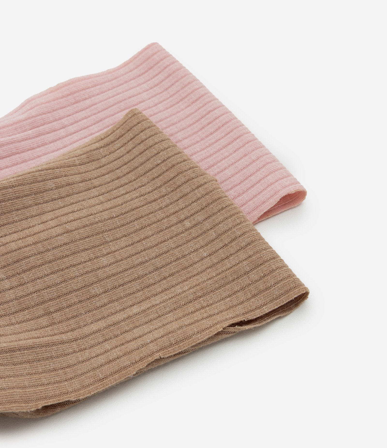 Kit 02 Faixas de Cabelo Caneladas com Laço – Tam U Rosa/Marrom 2