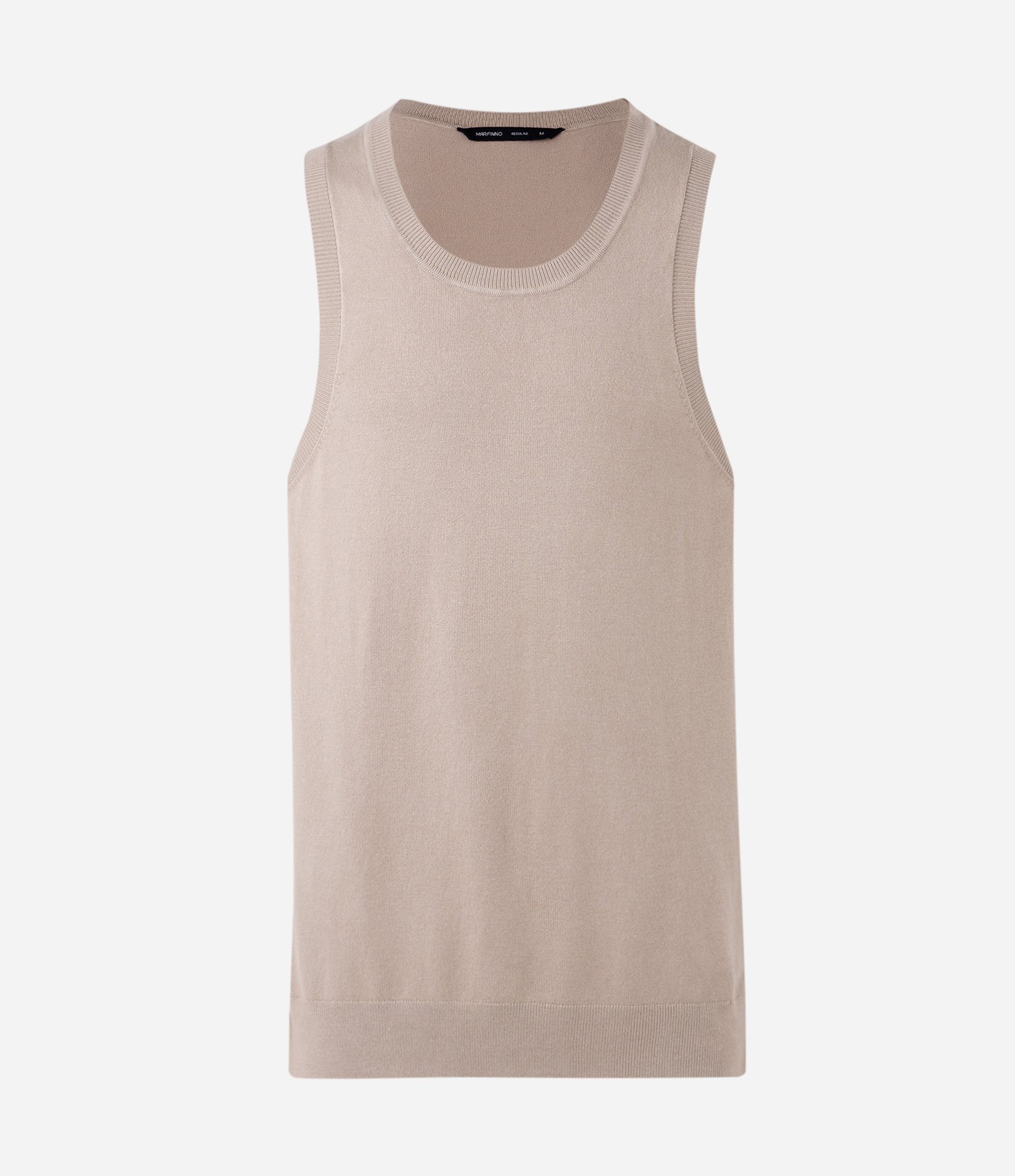 Regata Muscle Texturizado em Viscose Bege 4