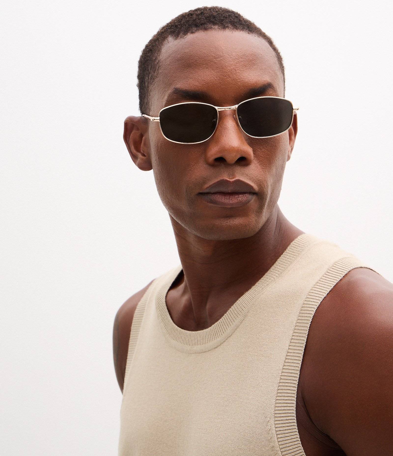 Regata Muscle Texturizado em Viscose Bege 3