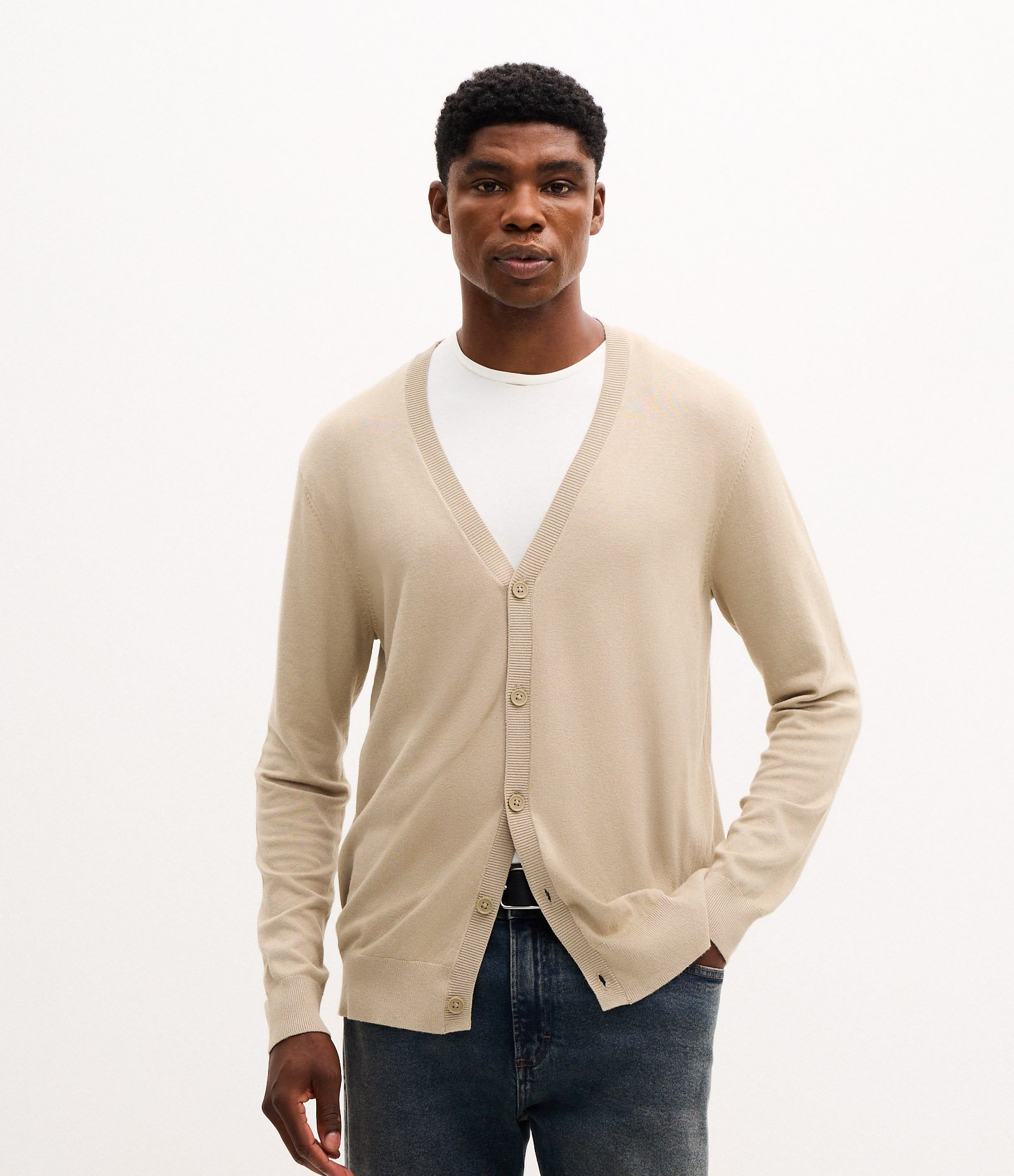 Cardigan Texturizado Bege 1