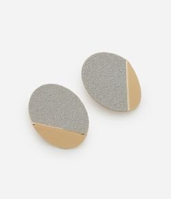 Brinco Botão com Aplicação de Brilhos