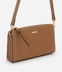 Bolsa Pequena com Alça Transversal e Detalhes Metalizados