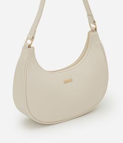 Bolsa Baguete em PU com Metais Light Gold e Alça Ajustável