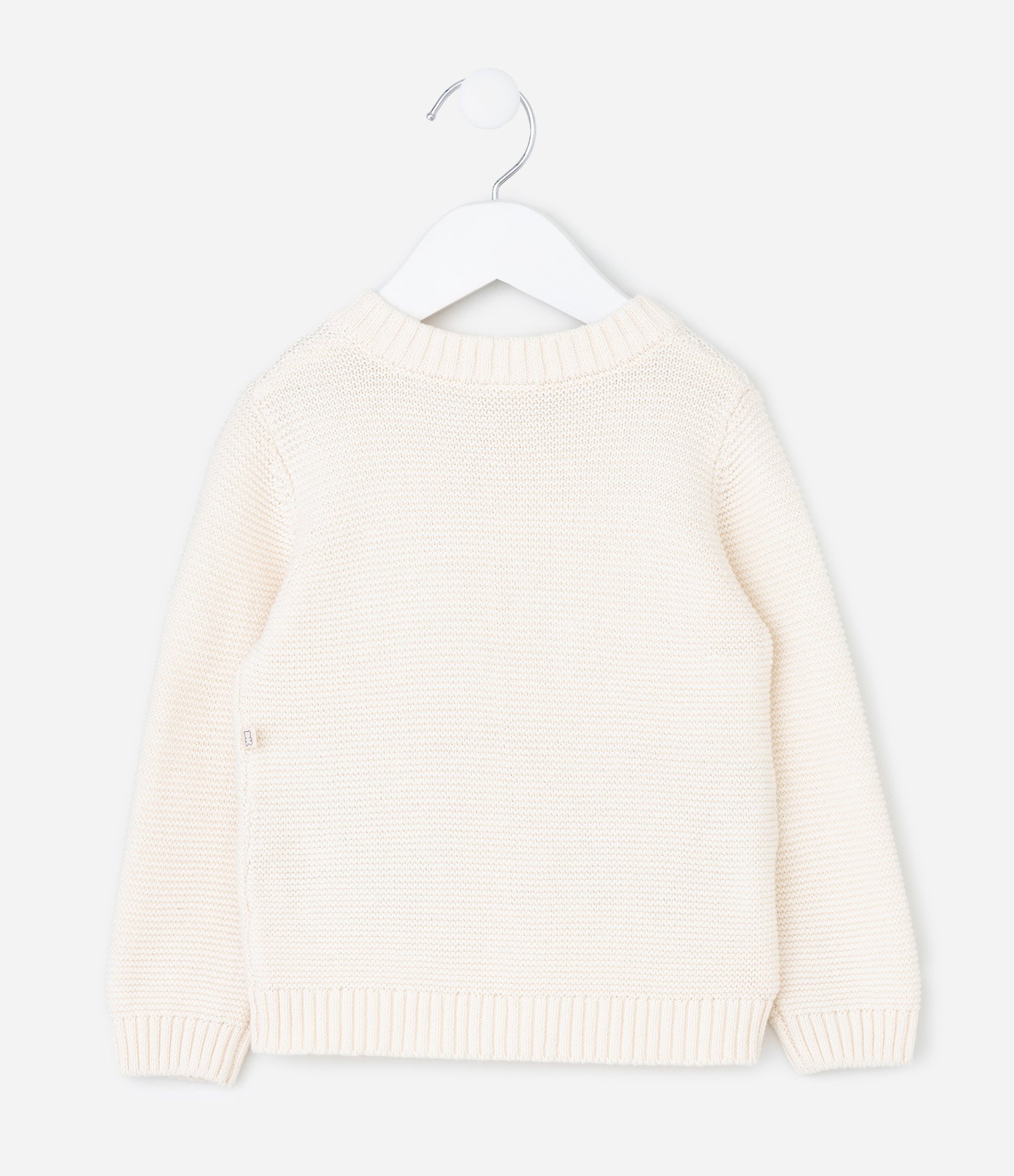 Cardigan Infantil Tricô com Bordado de Animais – Tam 0 a 18 Meses Off White 3