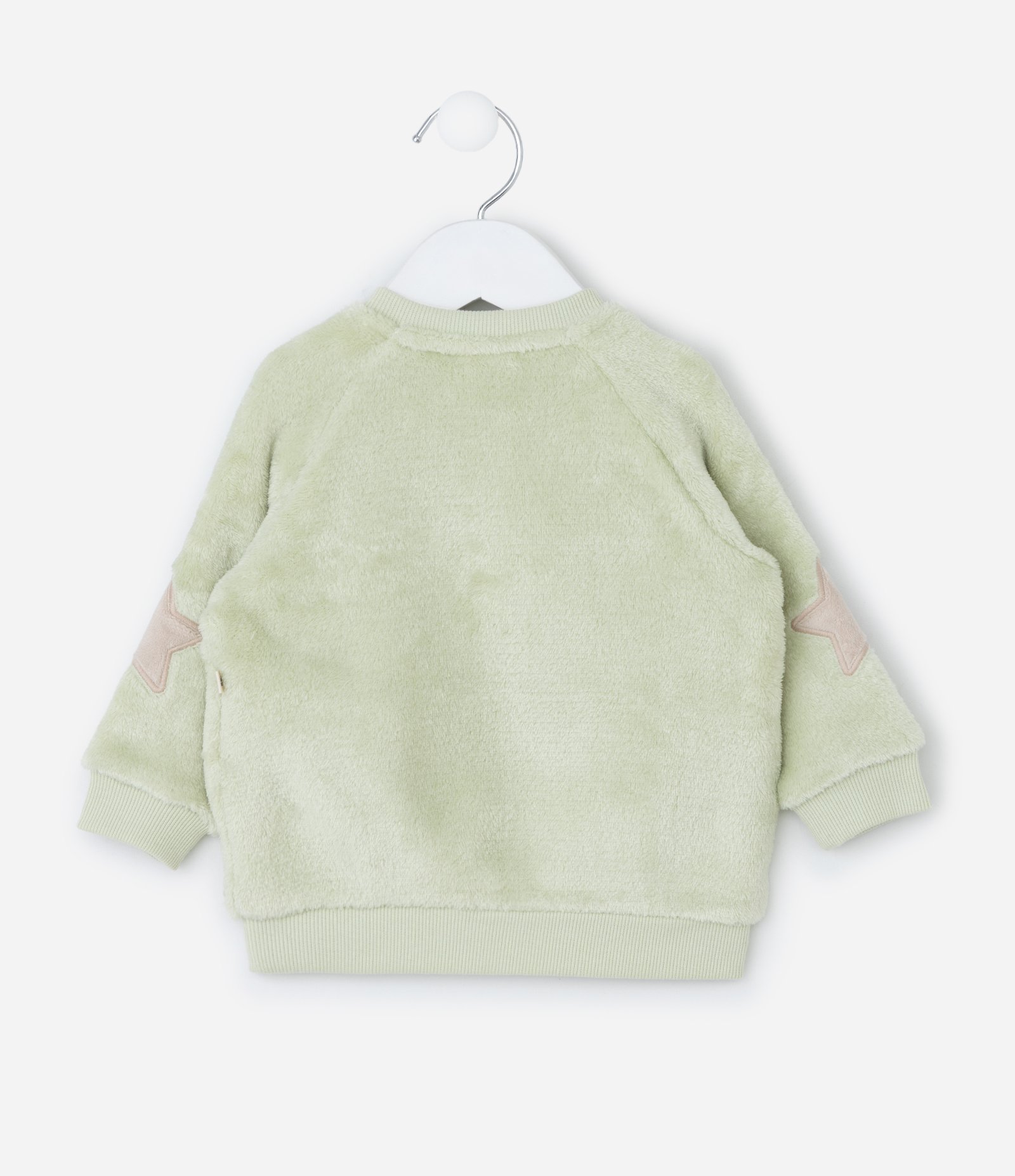 Conjunto Infantil com Casaco Ratinho e Calça Listrada – Tam 0 a 18 Meses Verde/Bege 4