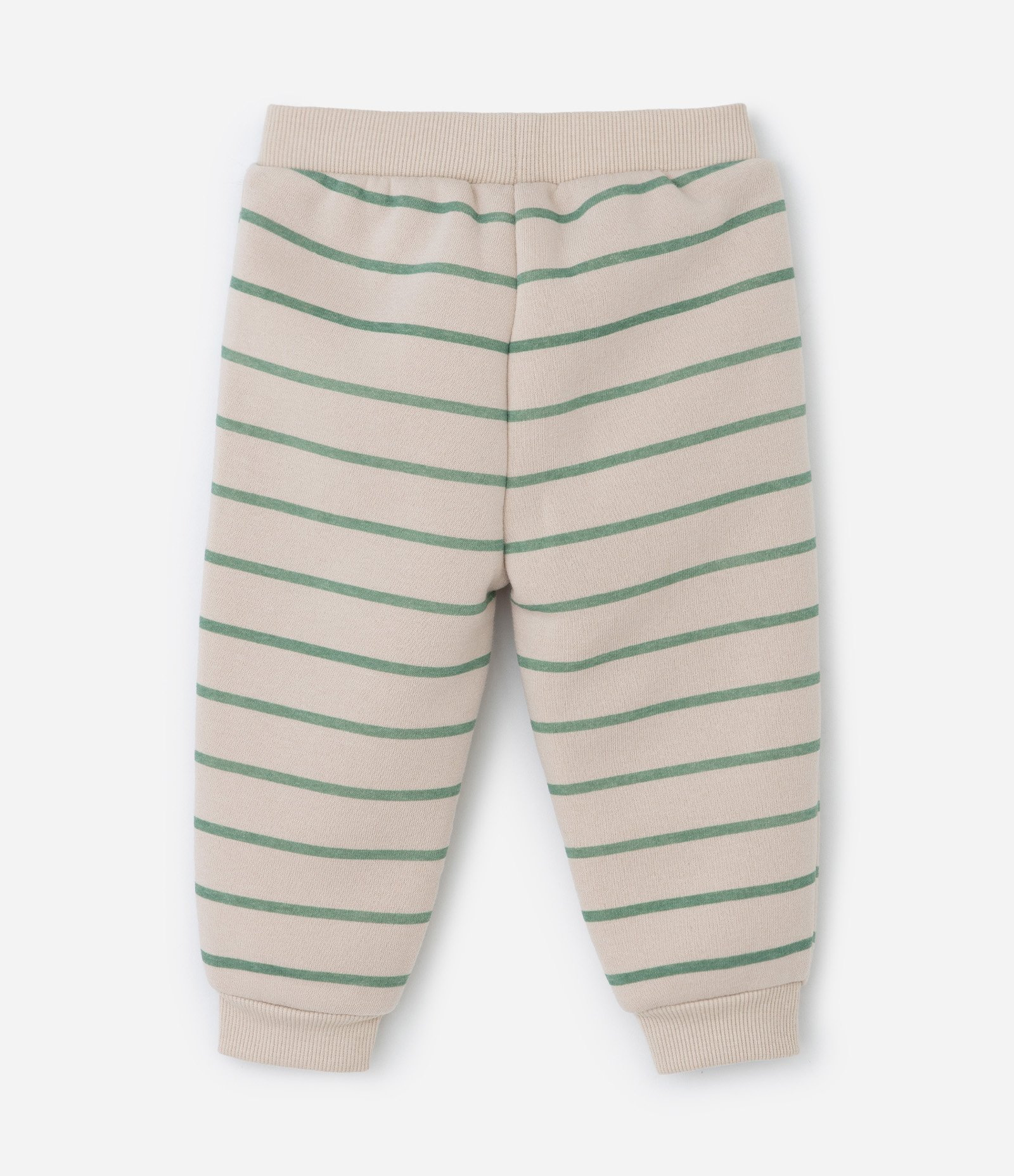 Conjunto Infantil com Casaco Ratinho e Calça Listrada – Tam 0 a 18 Meses Verde/Bege 6