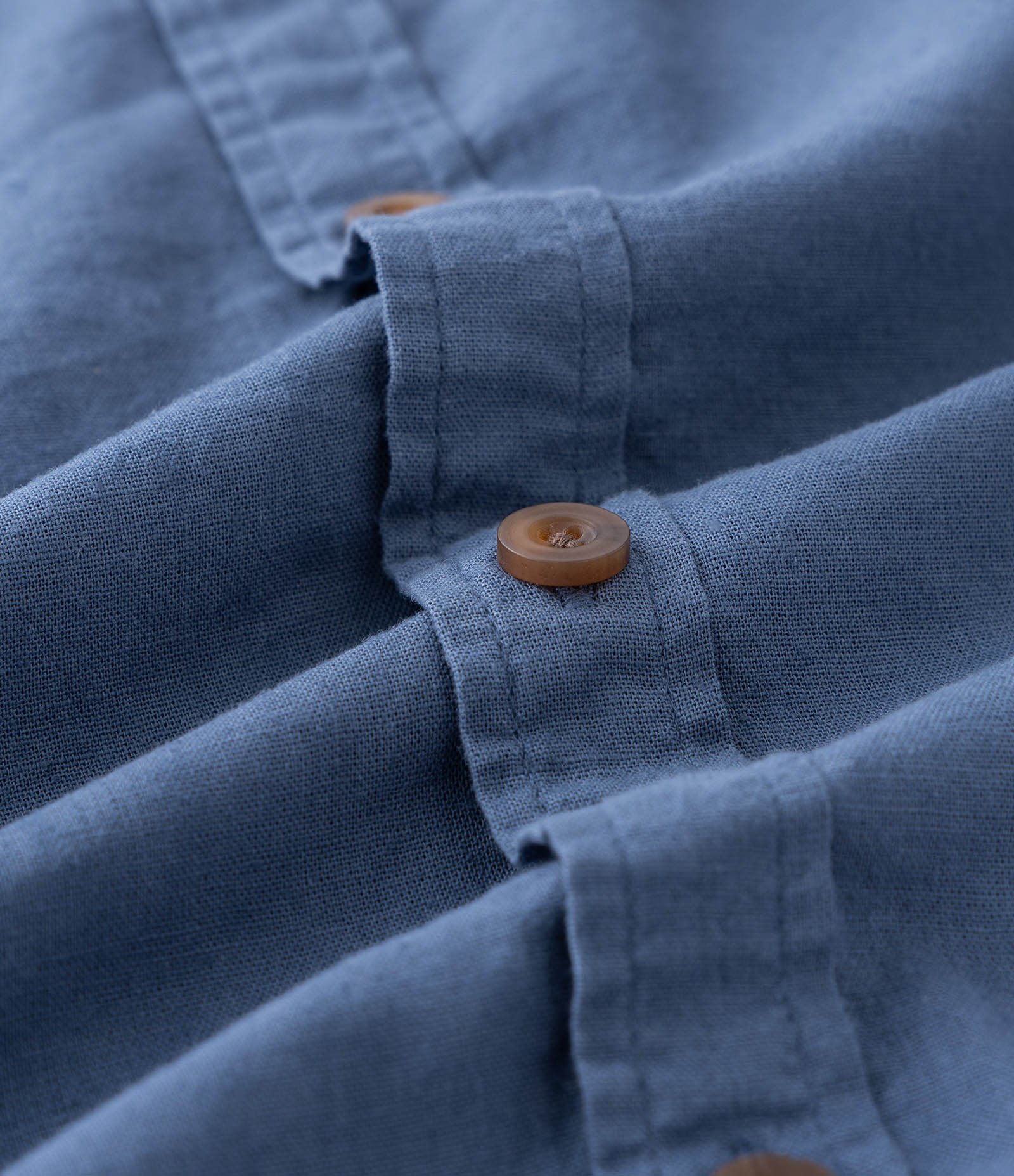 Camisa Relaxed em Cânhamo com Bolso Azul 6