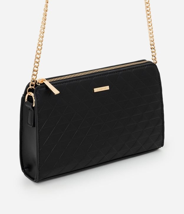 Bolsa Transversal Pequena em PU Com Alça de Corrente