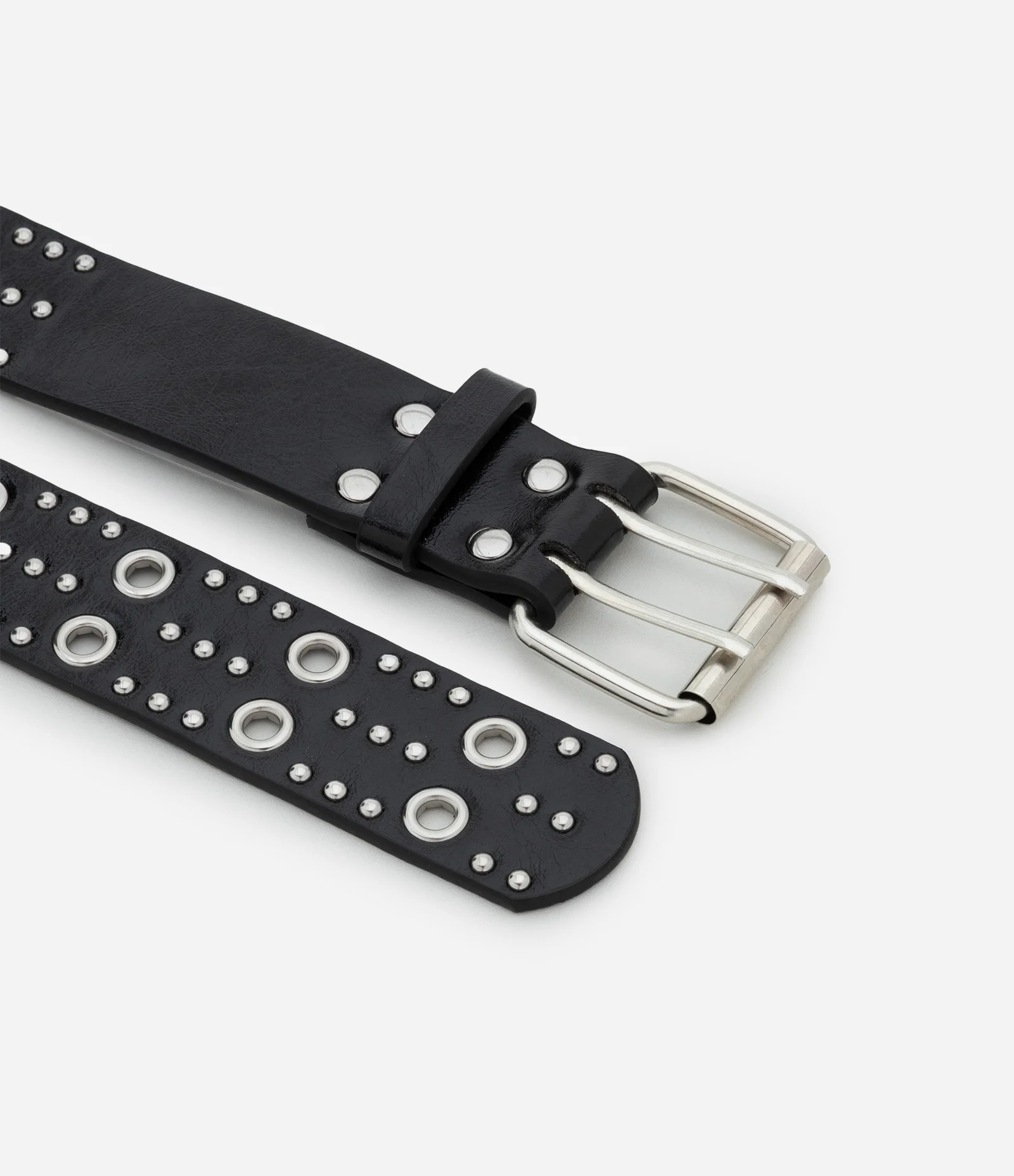 Cinto Médio em PU com Tachinhas e Fivela Preto 2
