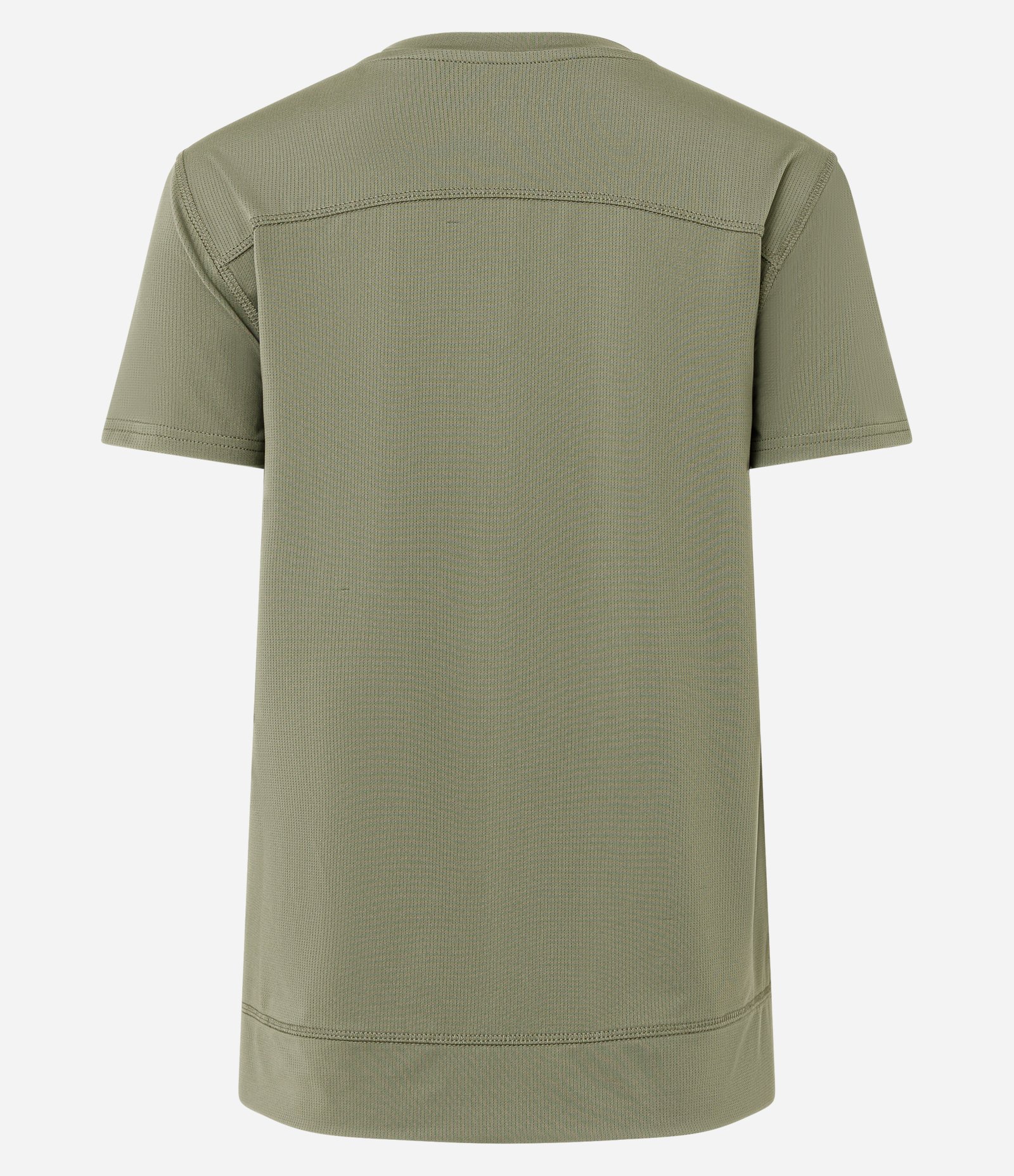 Camiseta Esportiva em Microfibra Furadinha com Barra Mullet Verde Olivia 3