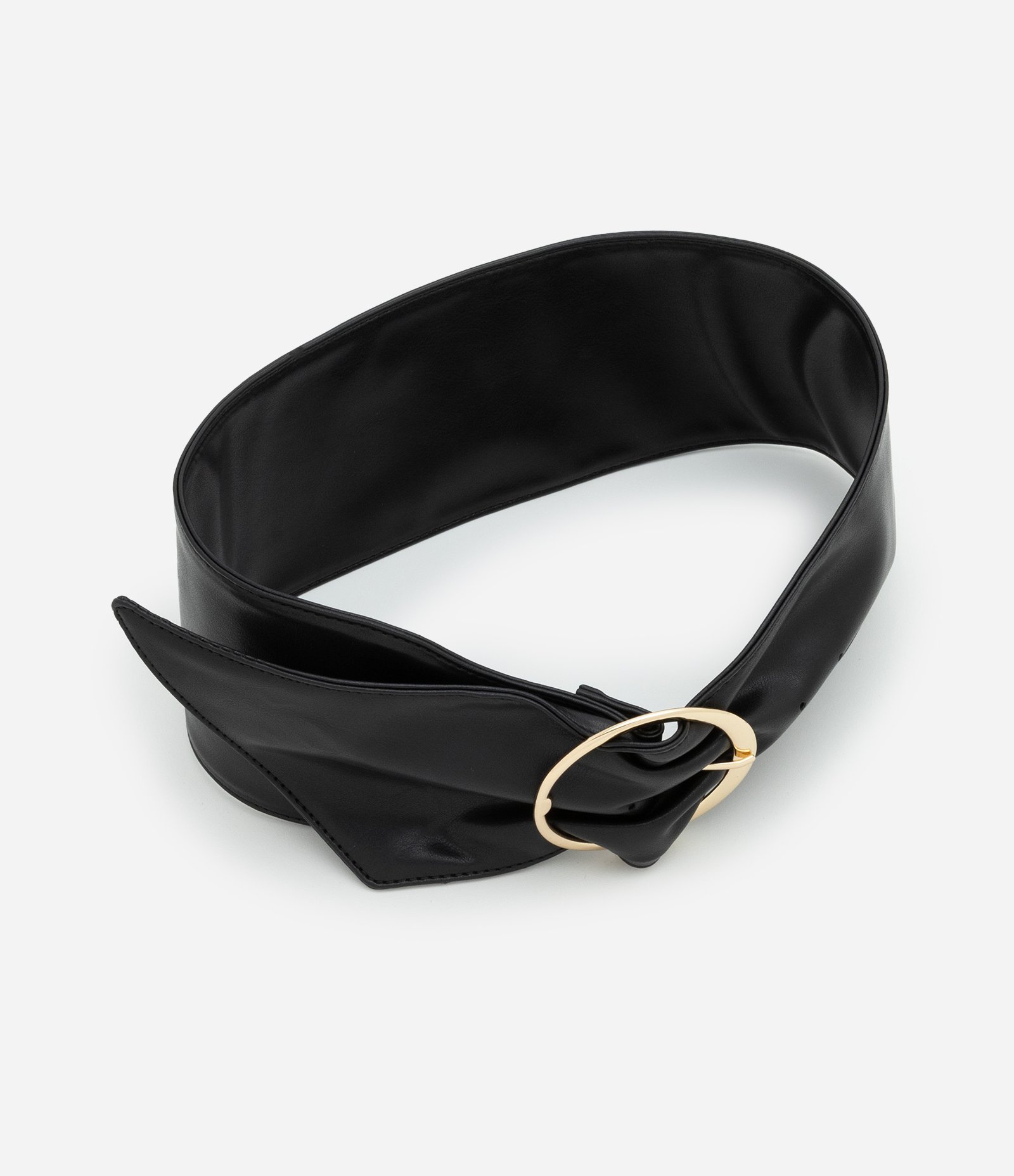Cinto Largo em PU com Fivela Metalizada Preto 3