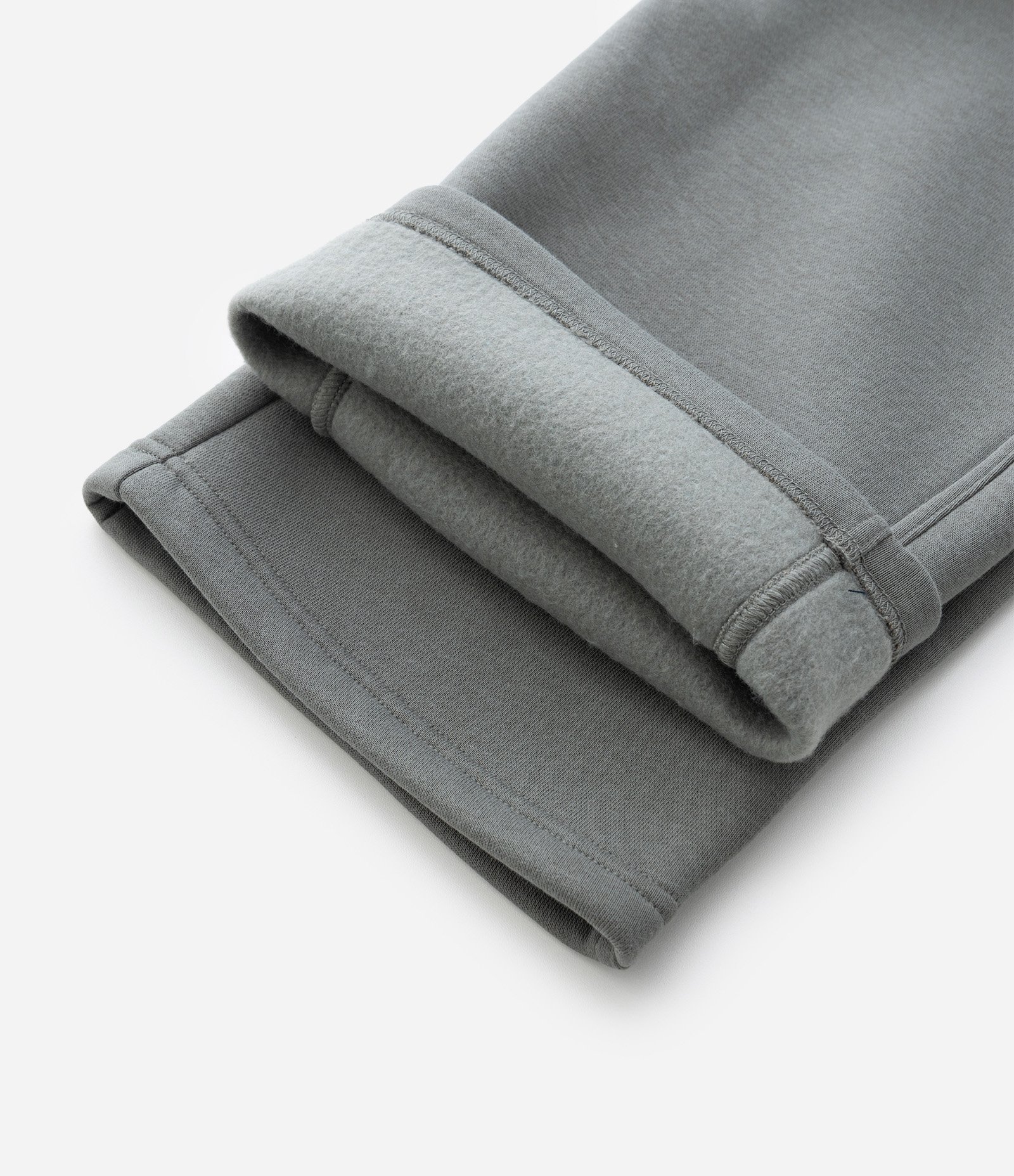 Calça Reta em Moletom com Bolsos e Amarração no Cós Cinza 4