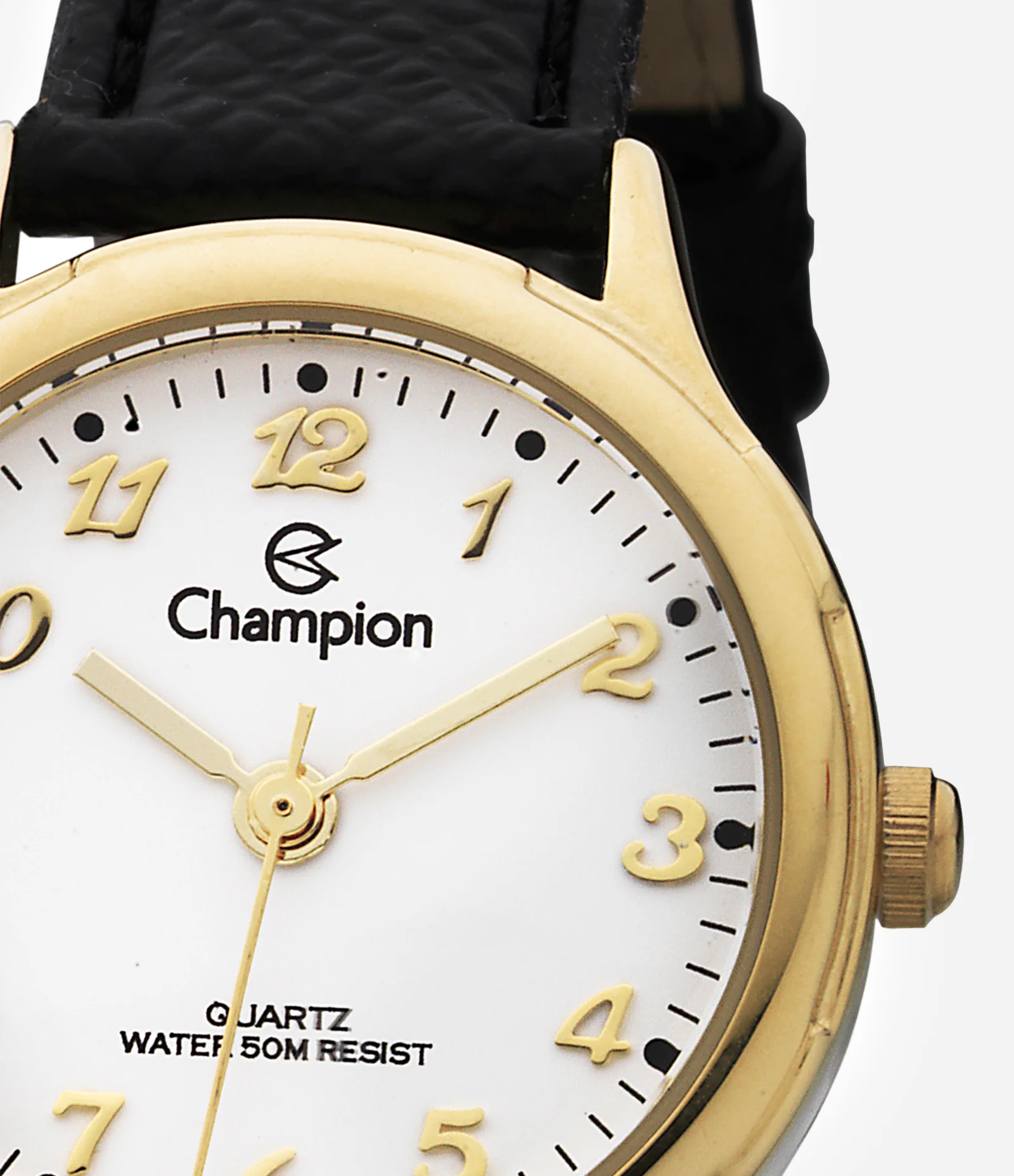 Relógio Analógico Metal e Couro Feminino Champion Preto 2