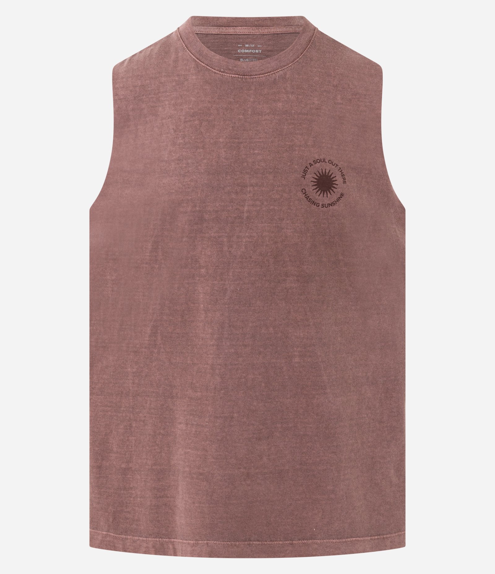 Regata Comfort em Meia Malha Estonada Sol chasing sunshine Vermelho 4