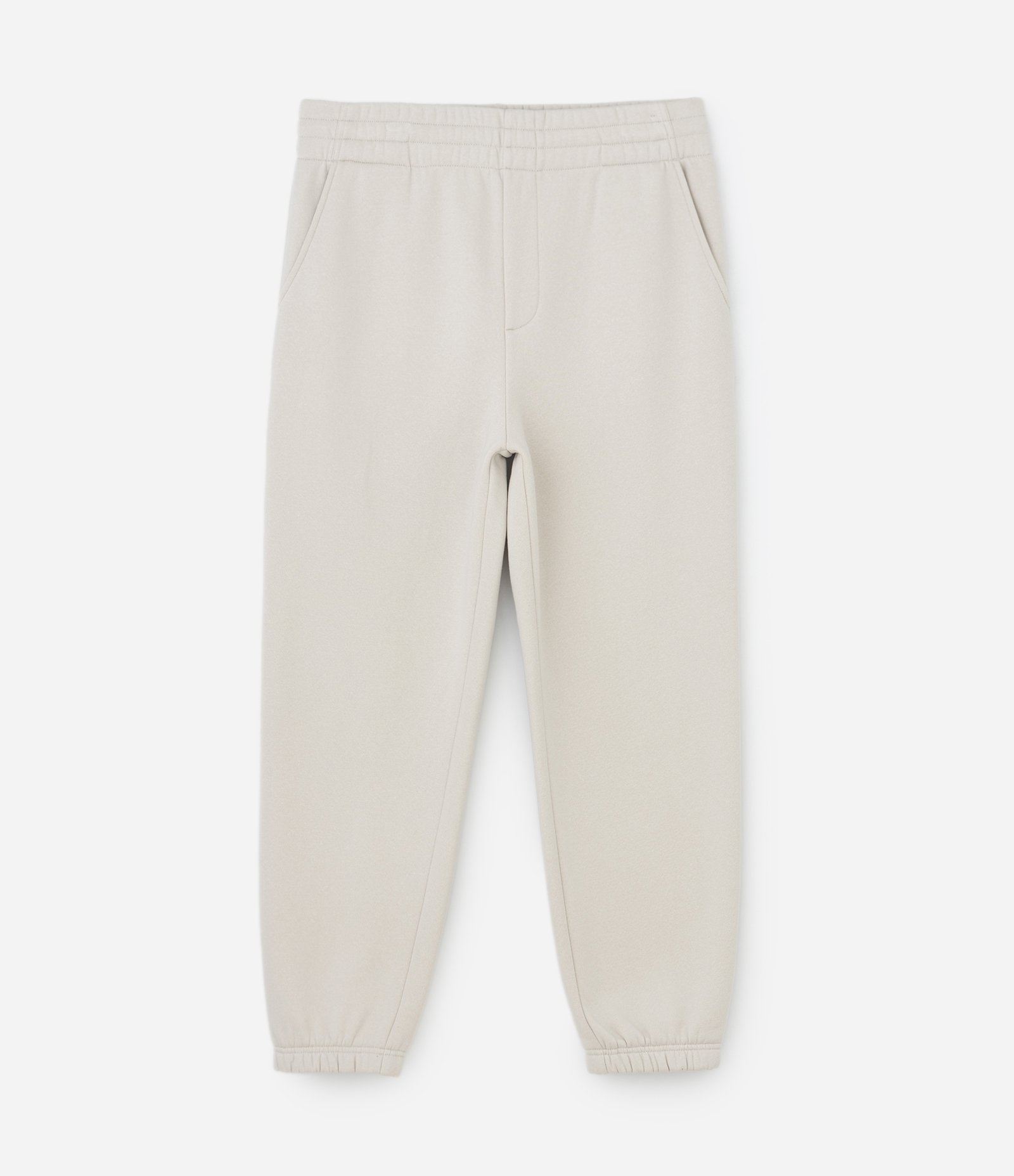 Calça Jogger em Moletom com Felpa e Punho Ajustado Bege Claro 5