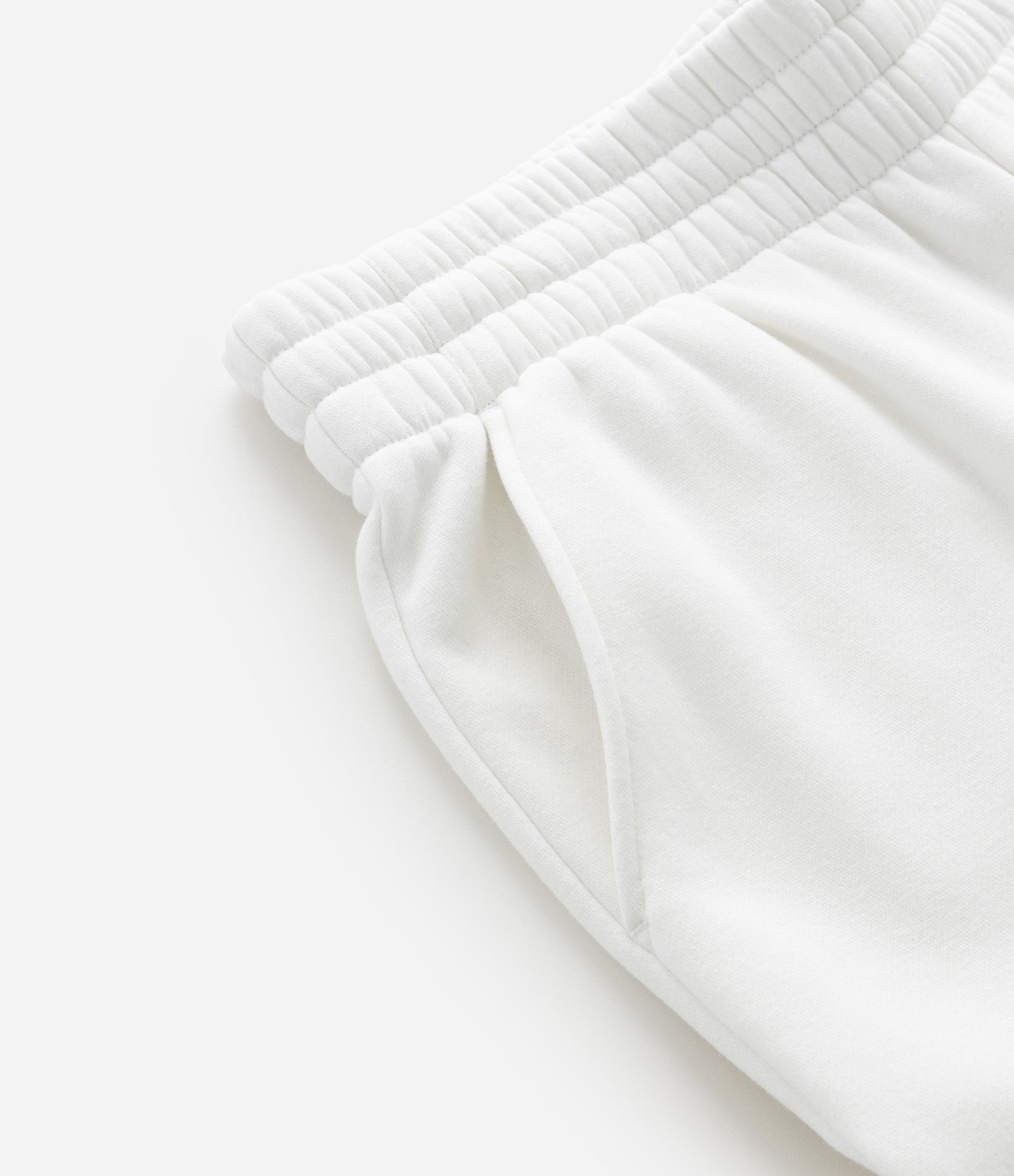 Calça Jogger em Moletom com Felpa e Punho Ajustado Branco 5
