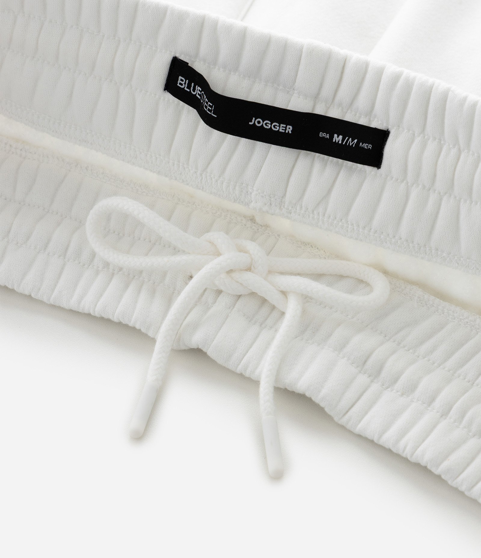 Calça Jogger em Moletom com Felpa e Punho Ajustado Branco 6