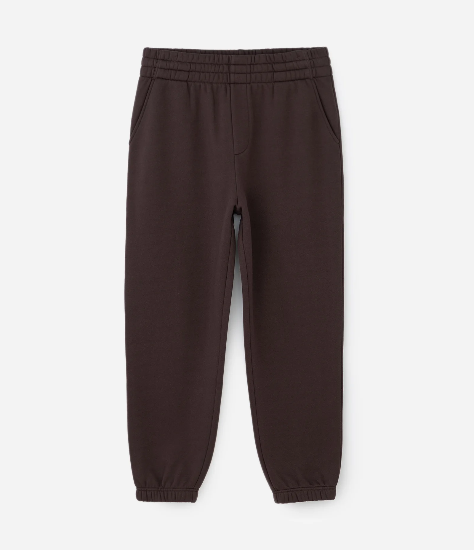 Calça Jogger em Moletom com Felpa e Punho Ajustado Marrom Escuro 5